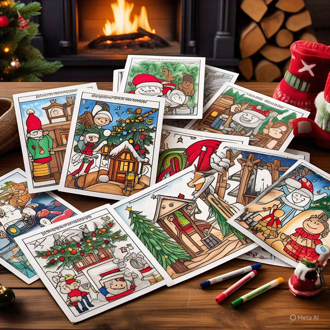 Printable Holiday-Themed Coloring Books for Kids