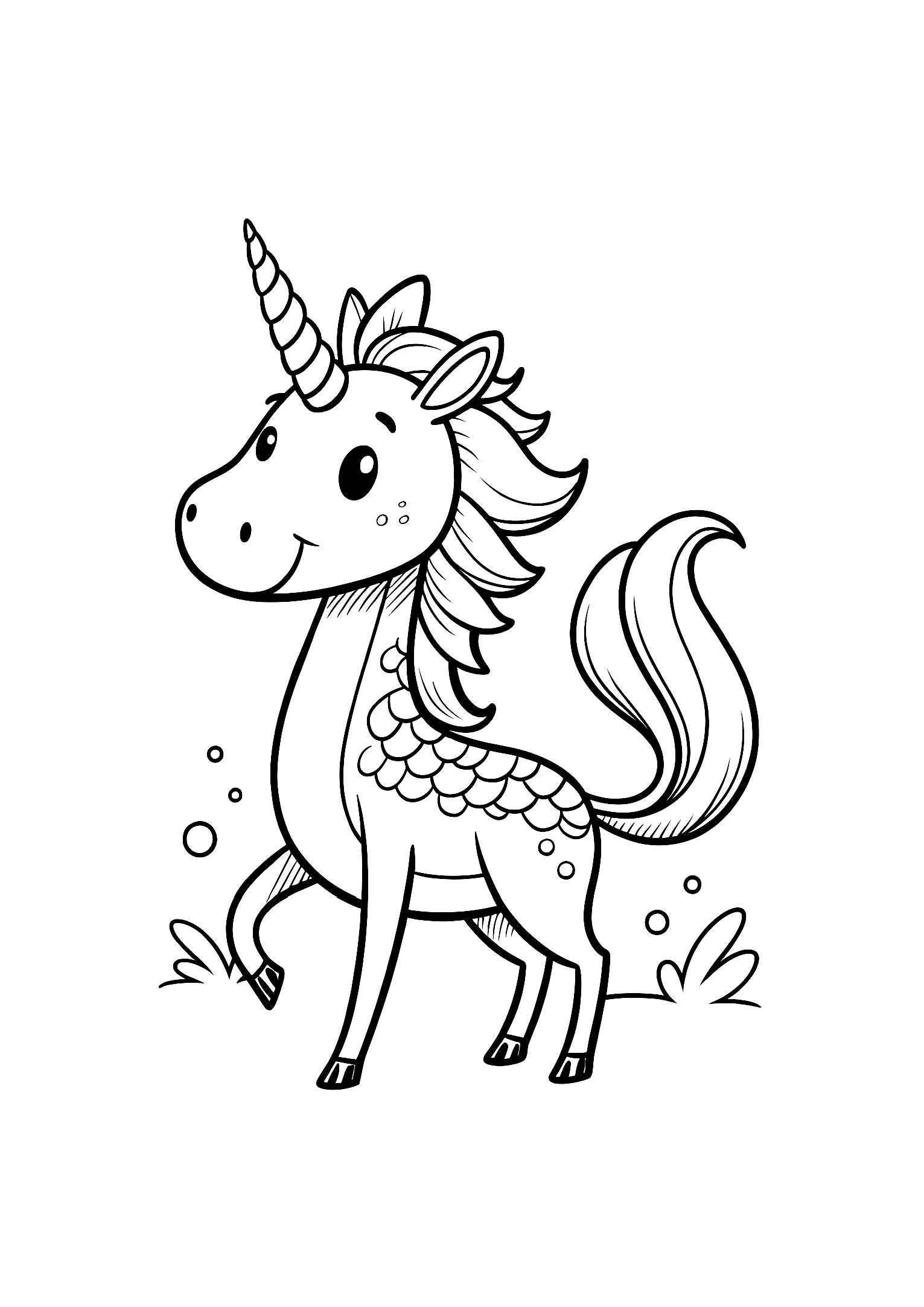 Mythical Creatures Coloring Book for Kids – 20 Printable A4 Pages – Magical and Enchanting Fantasy Illustrations – Digital PDF Download