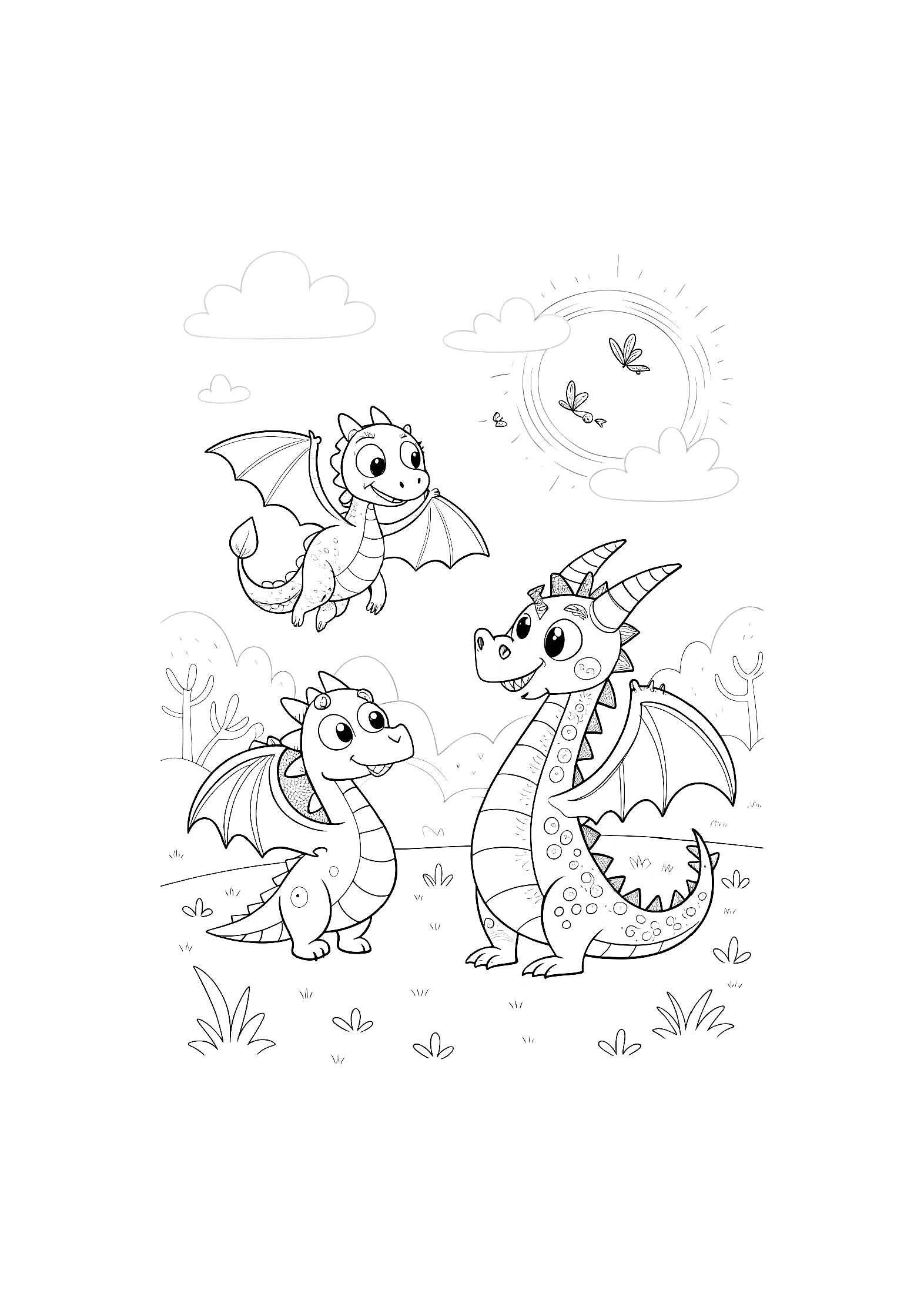 Mythical Creatures Coloring Book for Kids – 20 Printable A4 Pages – Magical and Enchanting Fantasy Illustrations – Digital PDF Download
