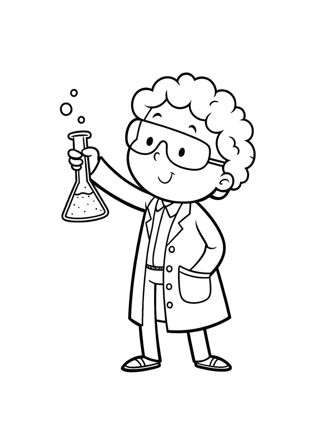 Scientists Coloring Book for Kids – 20 Printable A4 Pages – Fun and Educational Scientist and Lab Illustrations – Digital PDF Download