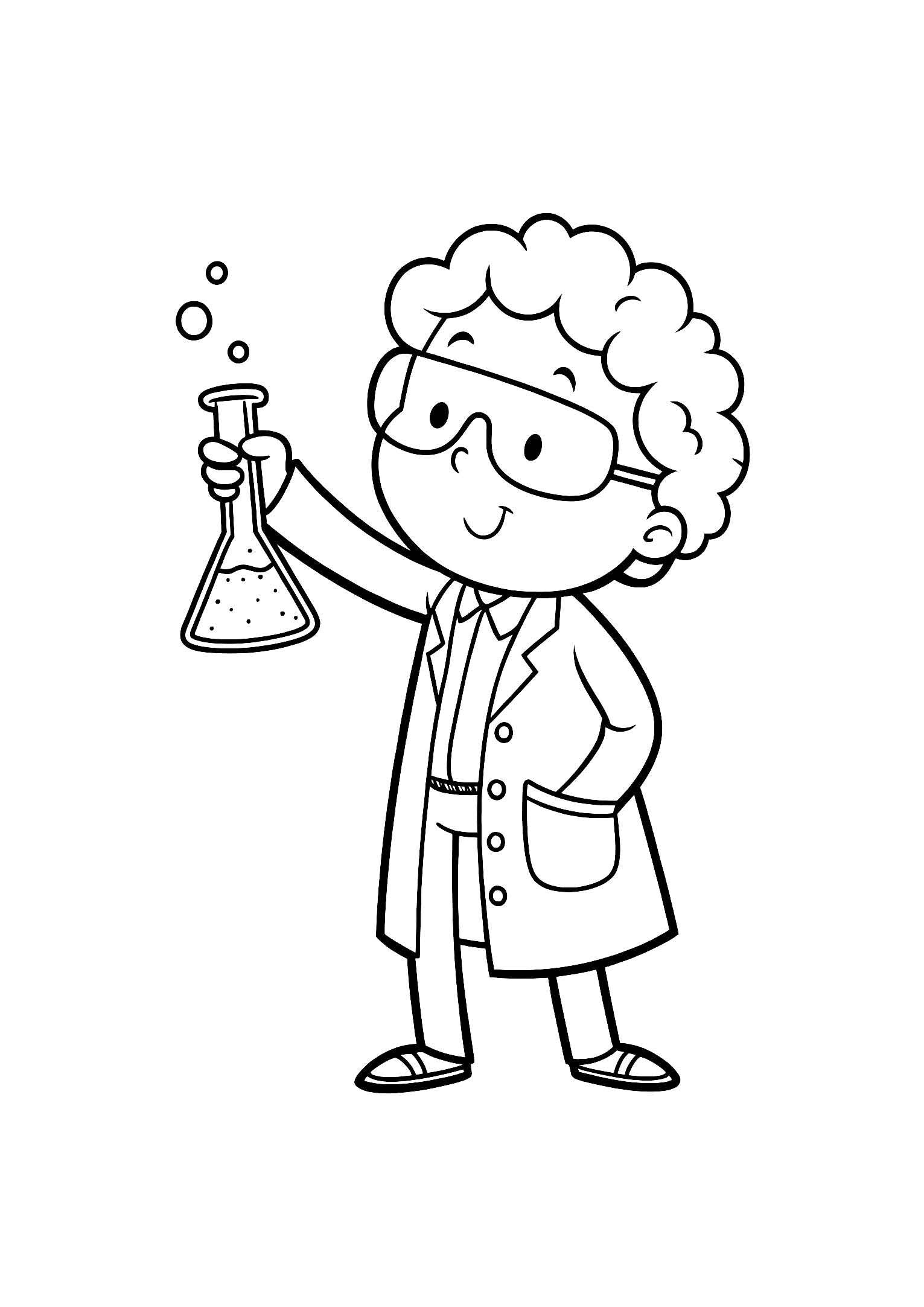 Scientists Coloring Book for Kids – 20 Printable A4 Pages – Fun and Educational Scientist and Lab Illustrations – Digital PDF Download
