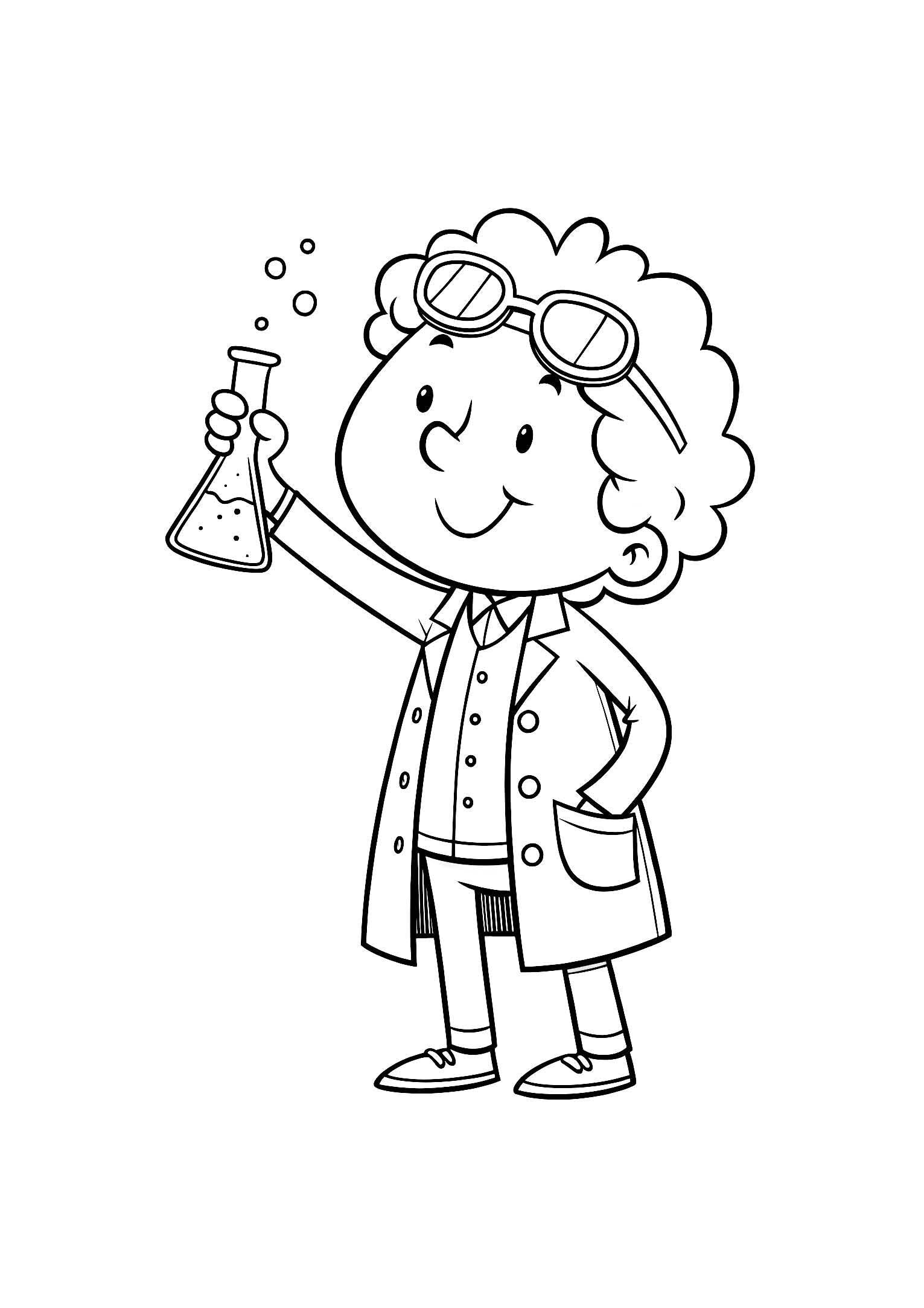 Scientists Coloring Book for Kids – 20 Printable A4 Pages – Fun and Educational Scientist and Lab Illustrations – Digital PDF Download