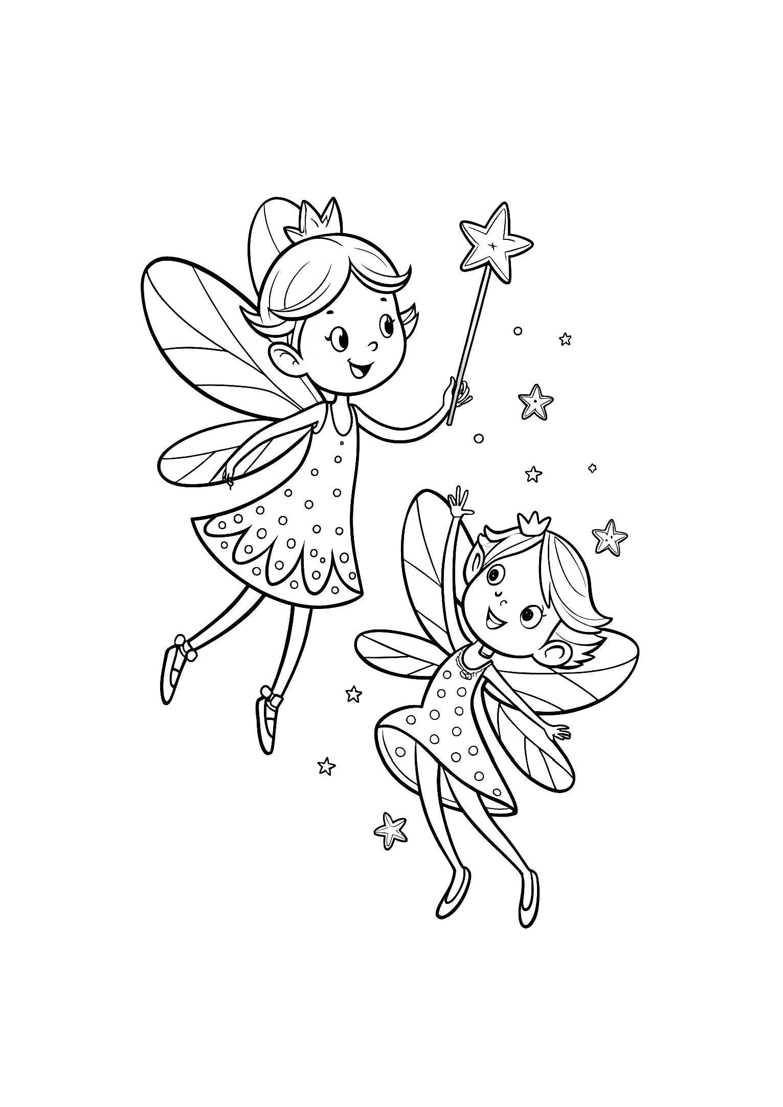 Fairies Coloring Book for Kids – 20 Printable A4 Pages – Magical and Whimsical Fairy Illustrations – Digital PDF Download