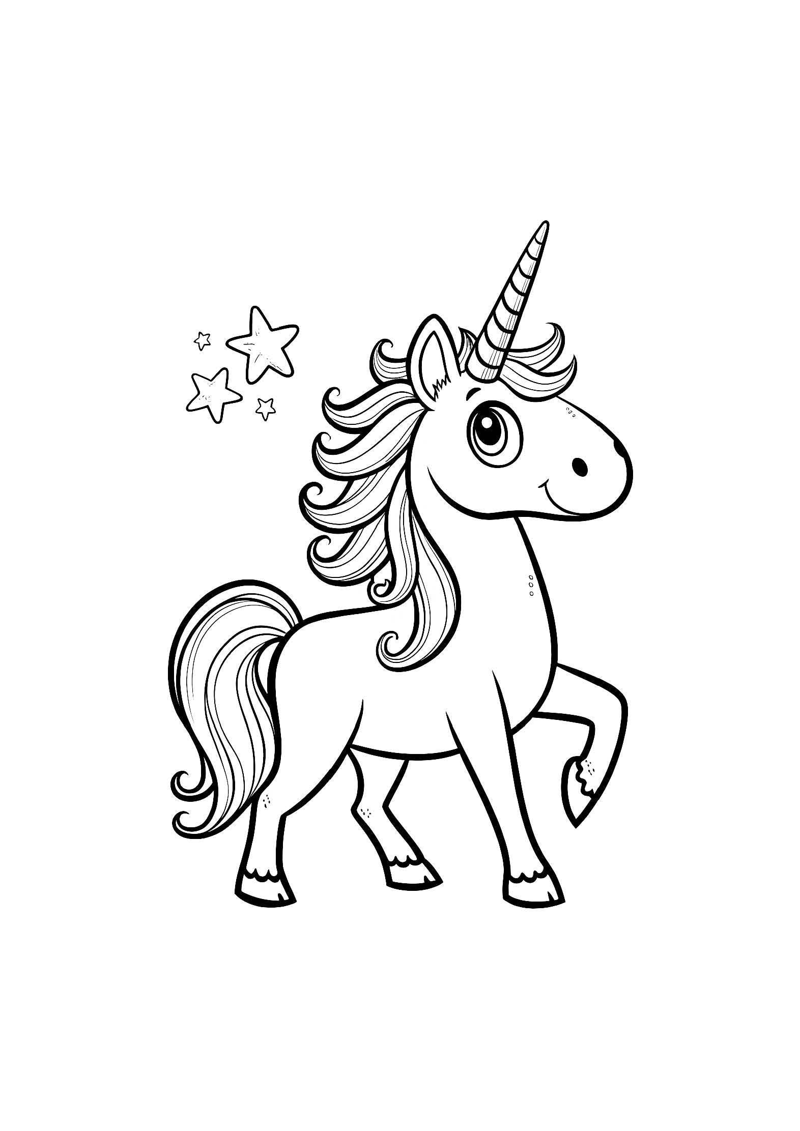 Unicorns Coloring Book for Kids – 20 Printable A4 Pages – Magical and Whimsical Unicorn Illustrations – Digital PDF Download