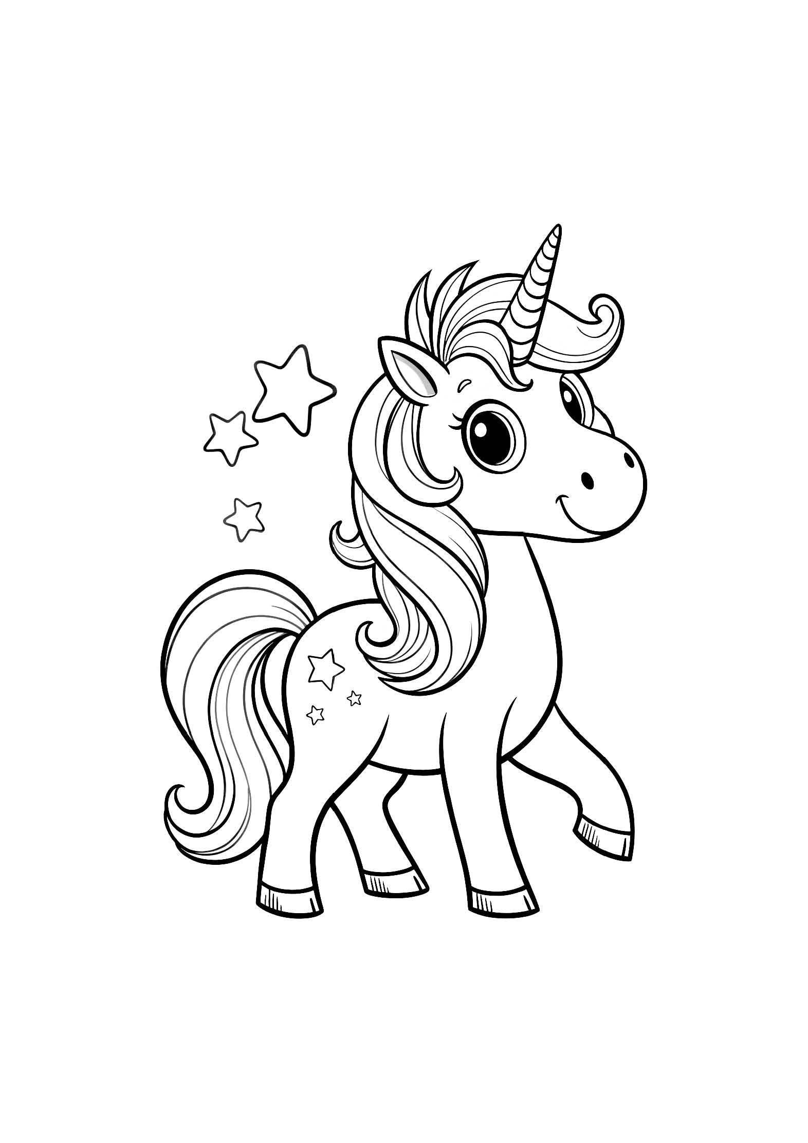 Unicorns Coloring Book for Kids – 20 Printable A4 Pages – Magical and Whimsical Unicorn Illustrations – Digital PDF Download