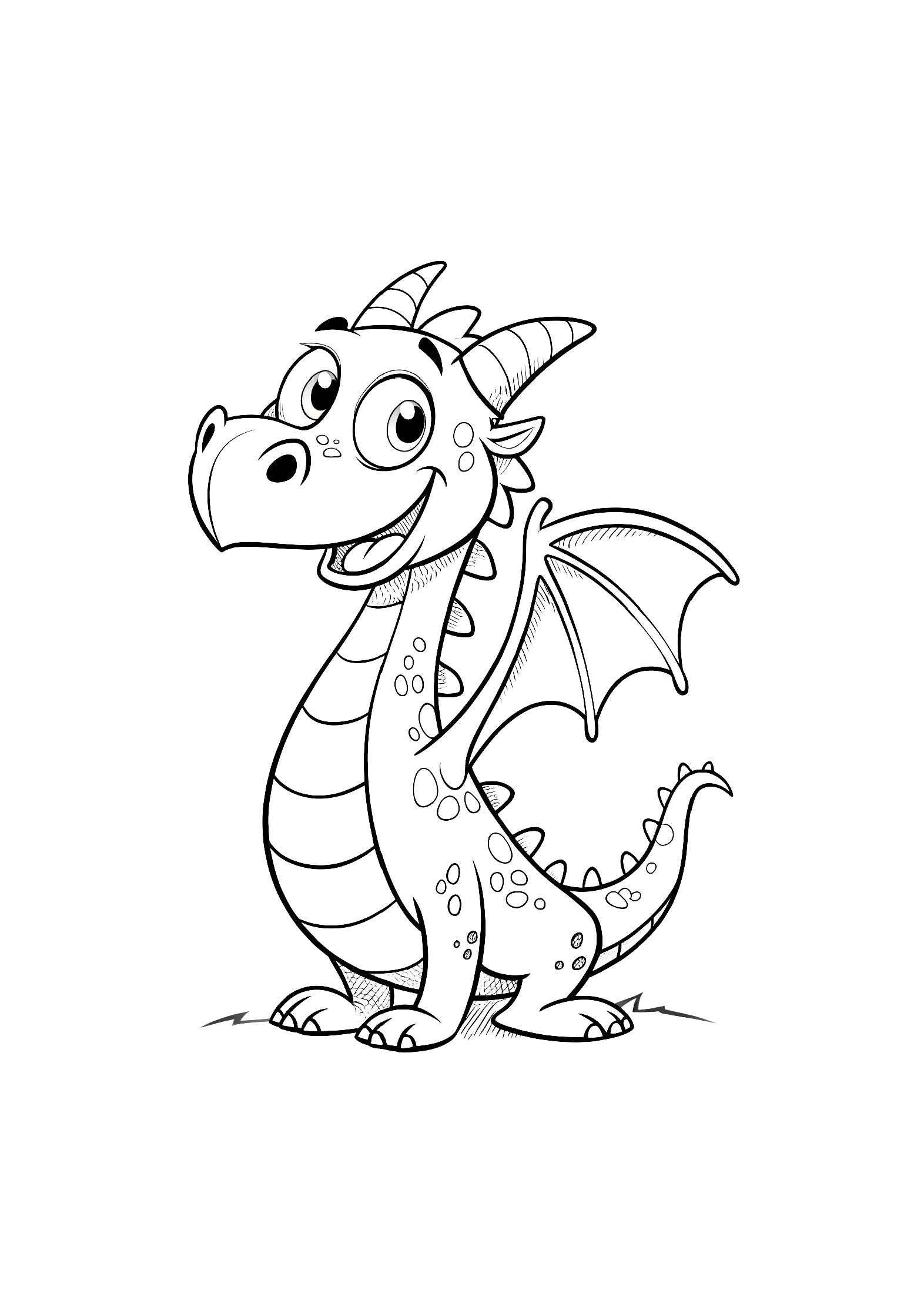 Dragons Coloring Book for Kids – 20 Printable A4 Pages – Fierce and Magical Dragon Illustrations – Digital PDF Download