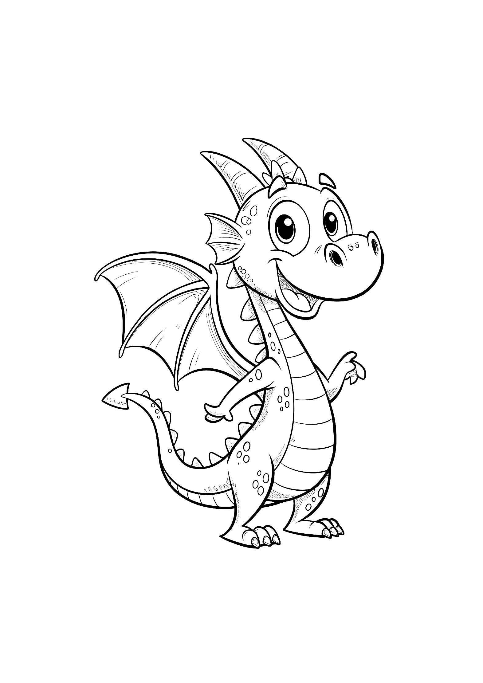 Dragons Coloring Book for Kids – 20 Printable A4 Pages – Fierce and Magical Dragon Illustrations – Digital PDF Download
