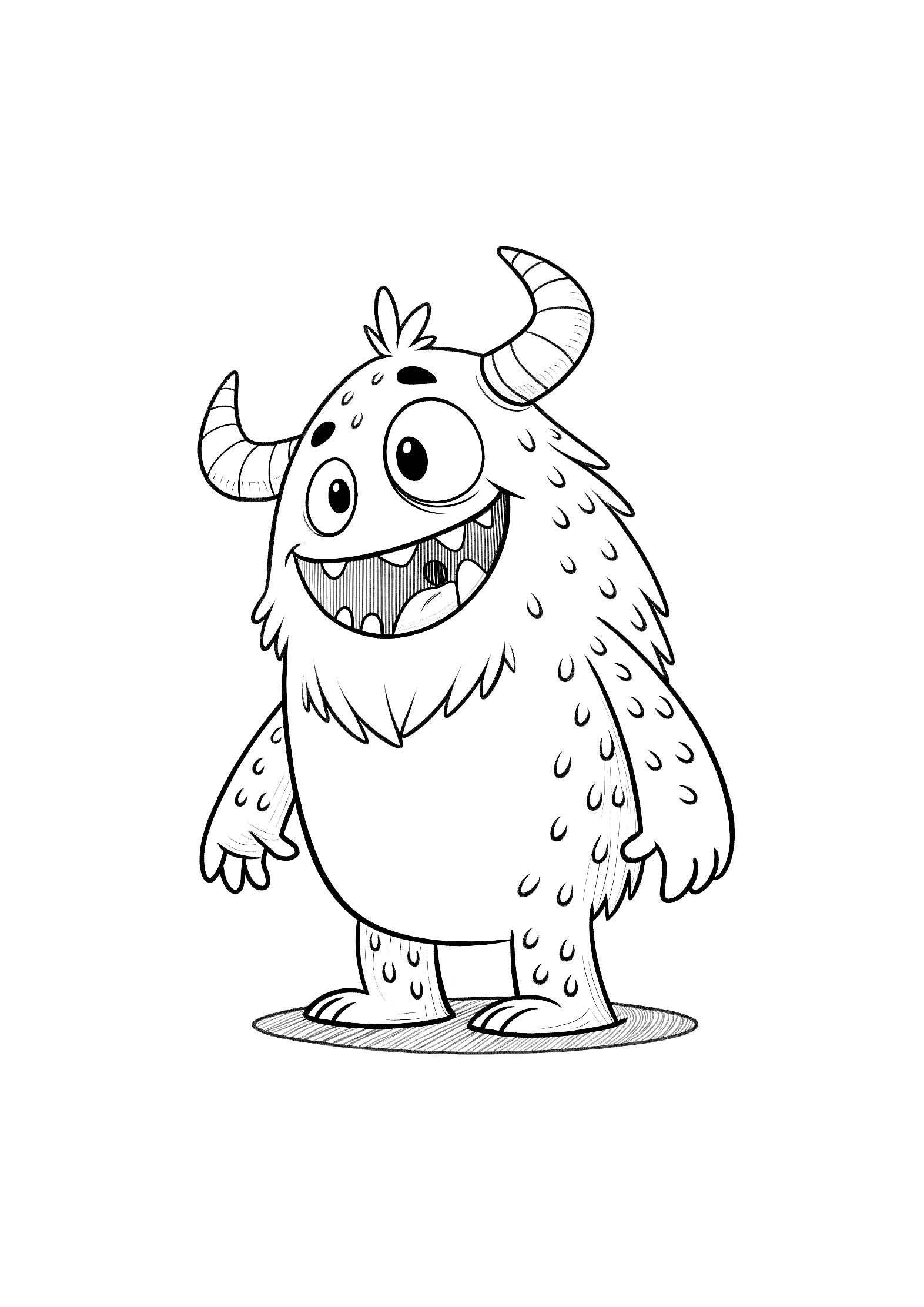 Friendly Monsters Coloring Book for Kids – 20 Printable A4 Pages – Cute and Playful Monster Illustrations – Digital PDF Download