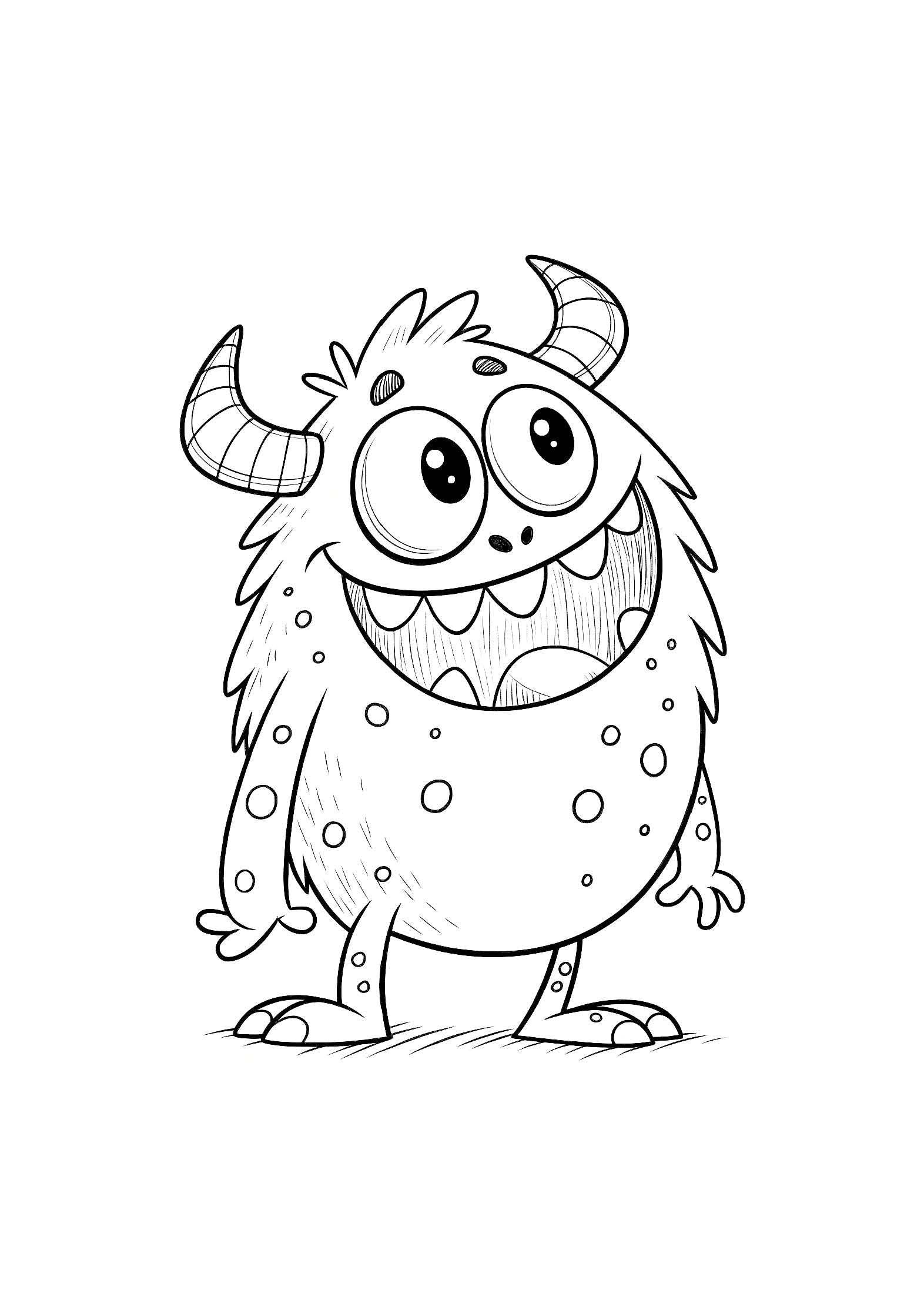 Friendly Monsters Coloring Book for Kids – 20 Printable A4 Pages – Cute and Playful Monster Illustrations – Digital PDF Download
