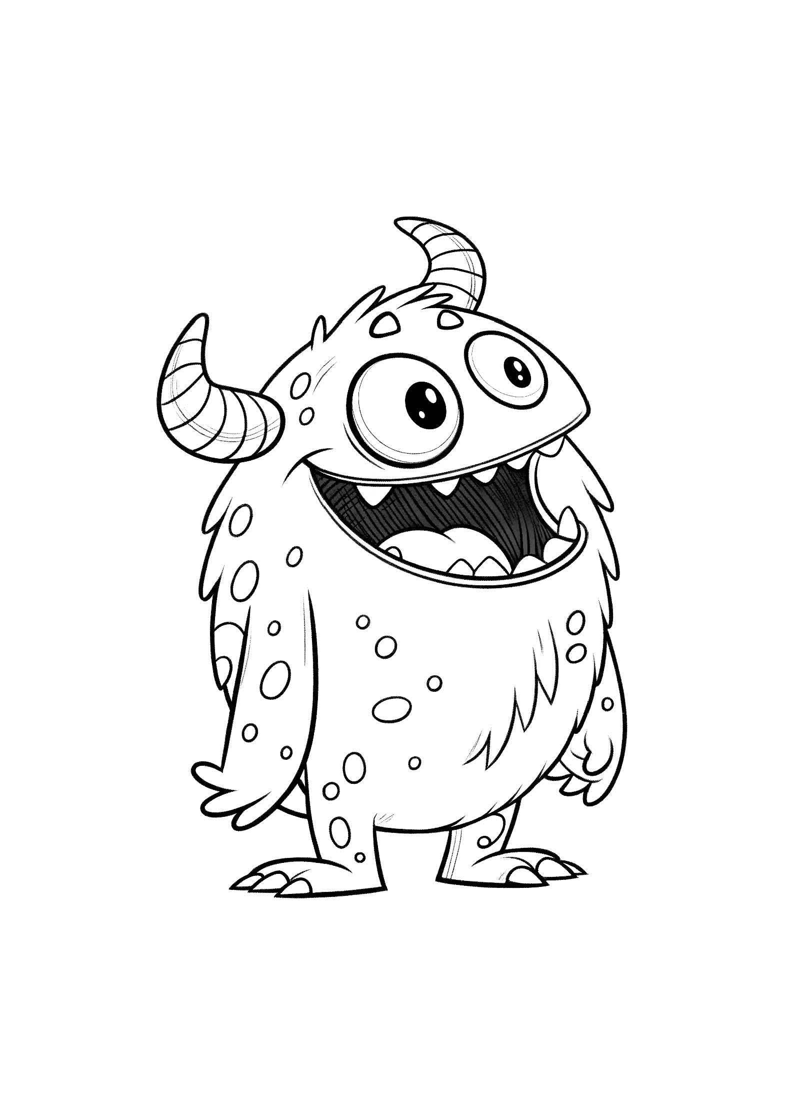 Friendly Monsters Coloring Book for Kids – 20 Printable A4 Pages – Cute and Playful Monster Illustrations – Digital PDF Download