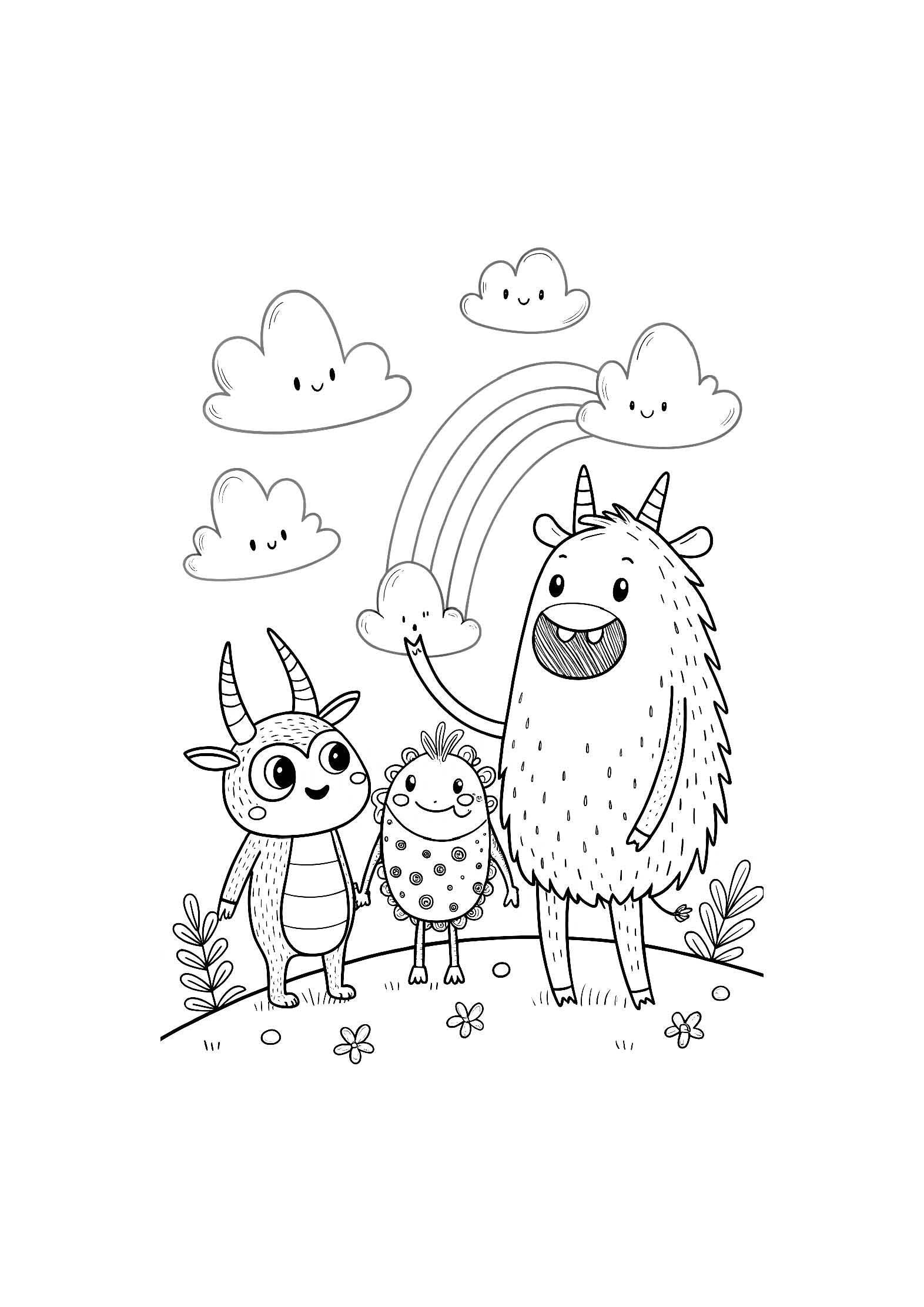 Imaginary Creatures Coloring Book for Kids – 20 Printable A4 Pages – Magical and Creative Fantasy Illustrations – Digital PDF Download
