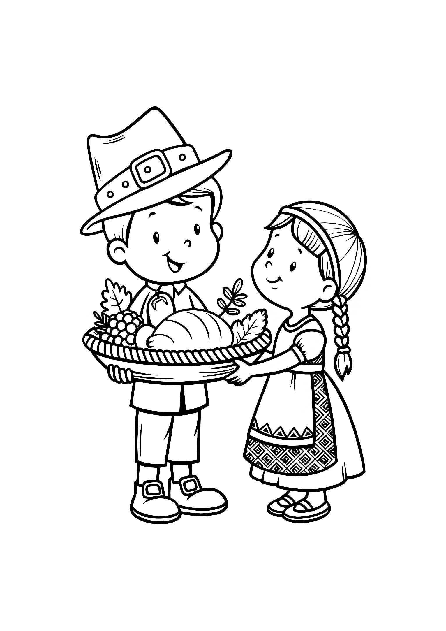 Thanksgiving Time Coloring Book for Kids – 20 Printable A4 Pages | Digital PDF Download