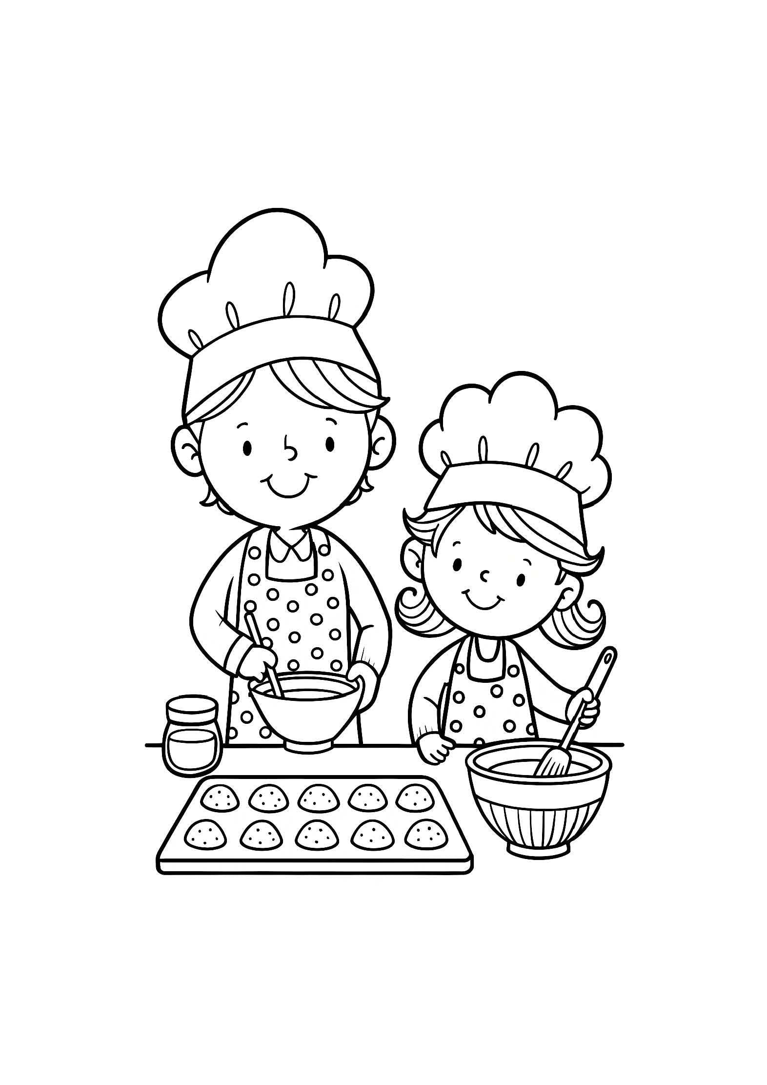 Baking & Cooking Coloring Book – 20 Printable A4 Pages | Digital PDF Download