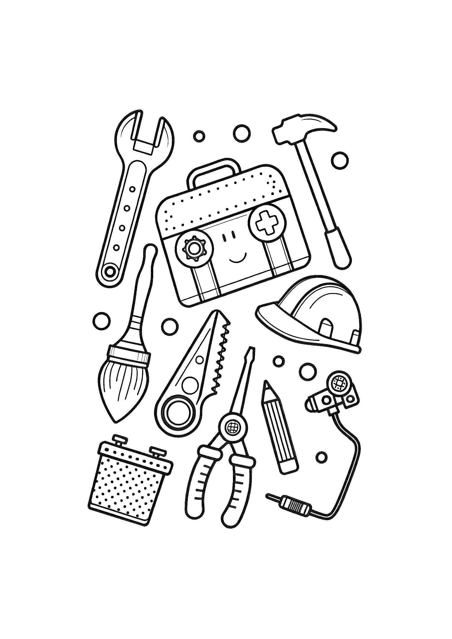 Tools and Gadgets Coloring Book for Kids – 20 Printable A4 Pages – Fun and Educational Tool Illustrations – Digital PDF Download