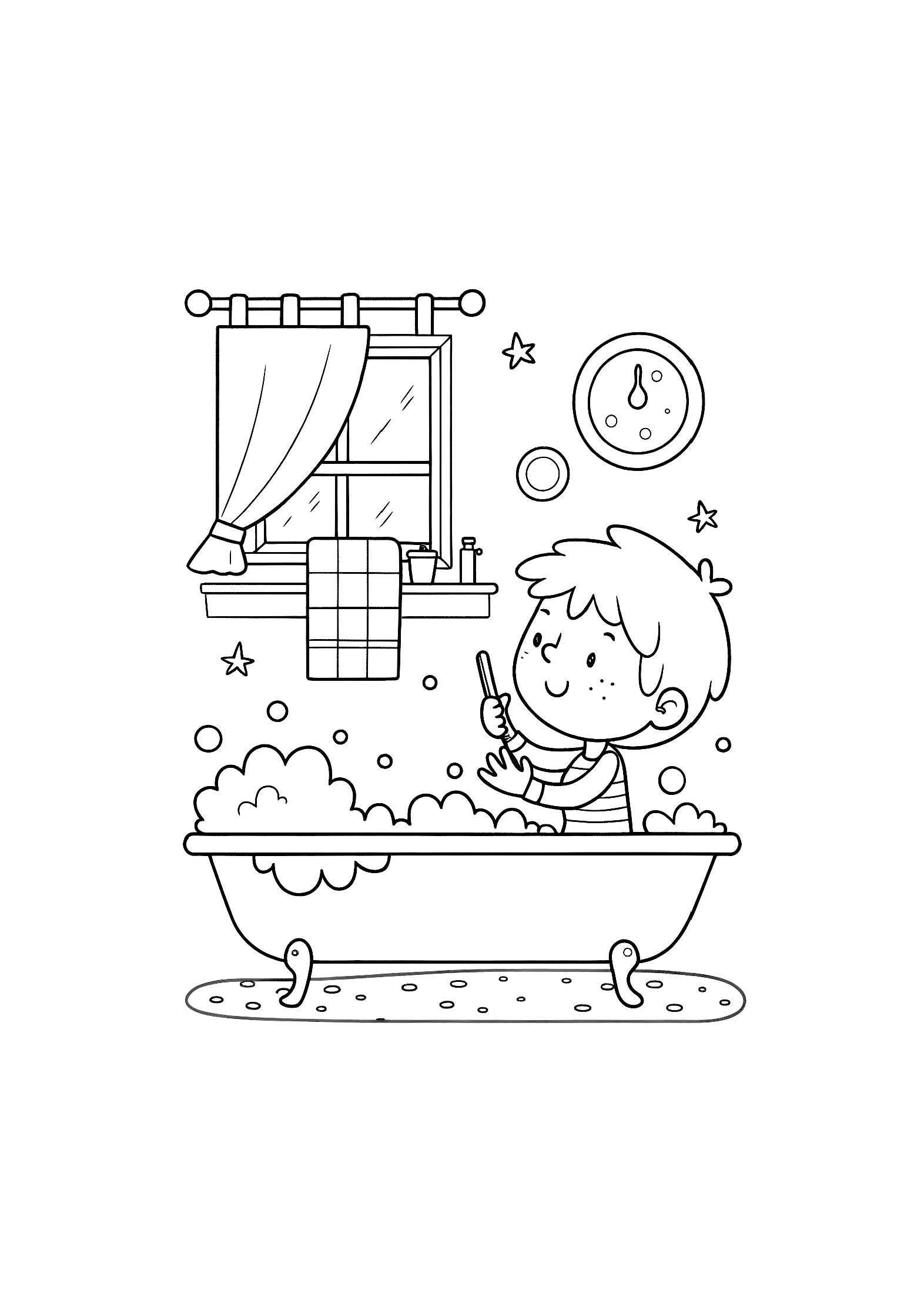 Bathroom Routine Coloring Book for Kids – 20 Printable A4 Pages – Fun and Educational Hygiene Illustrations – Digital PDF Download