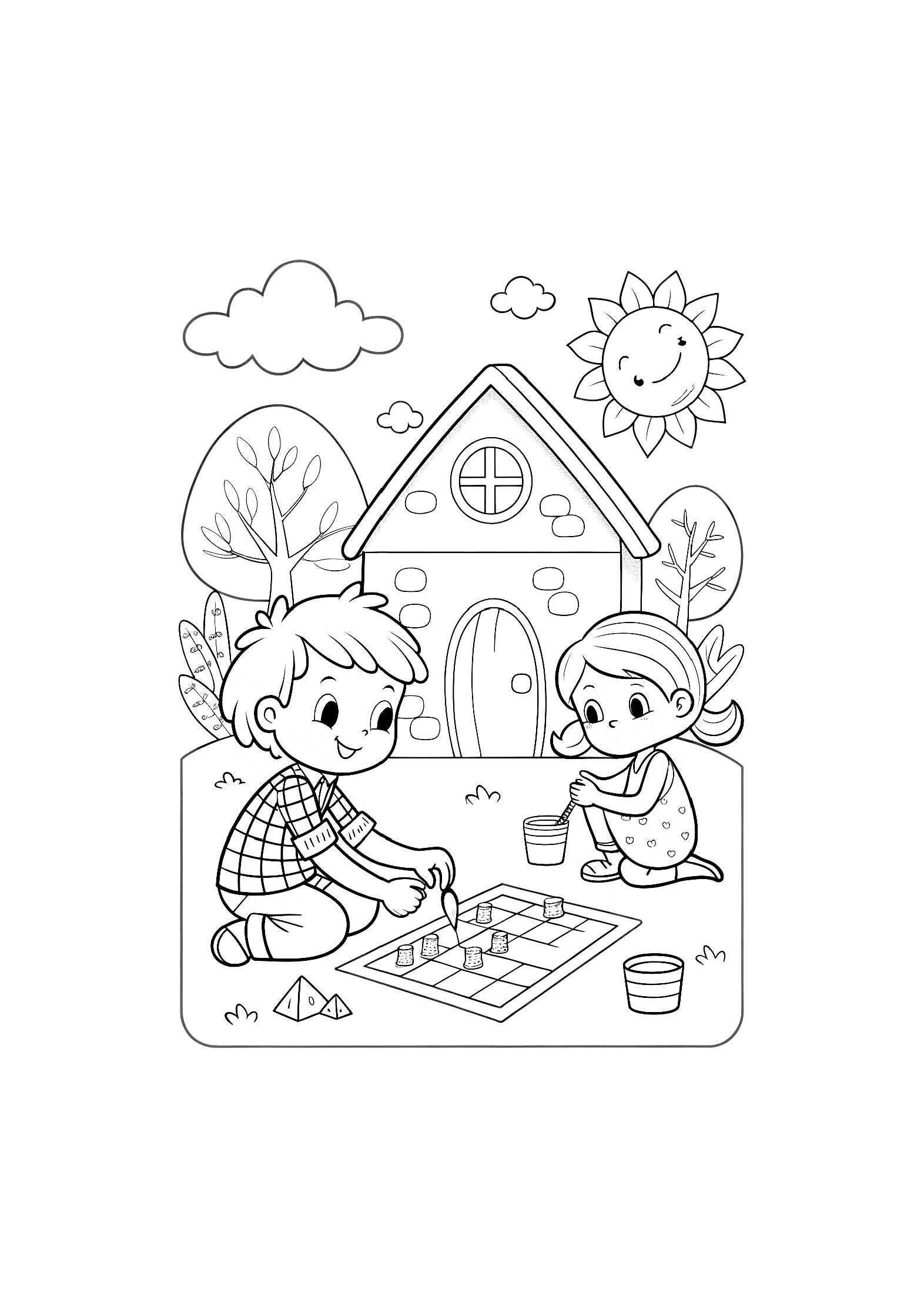 Playtime at Home Coloring Book for Kids – 20 Printable A4 Pages – Fun and Imaginative Indoor Activities – Digital PDF Download