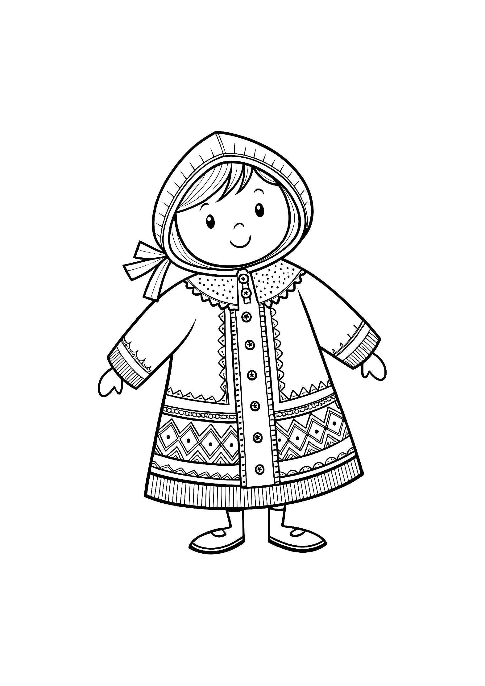 Traditional Clothing Coloring Book for Kids – 20 Printable A4 Pages – Cultural Dress from Around the World – Digital PDF Download
