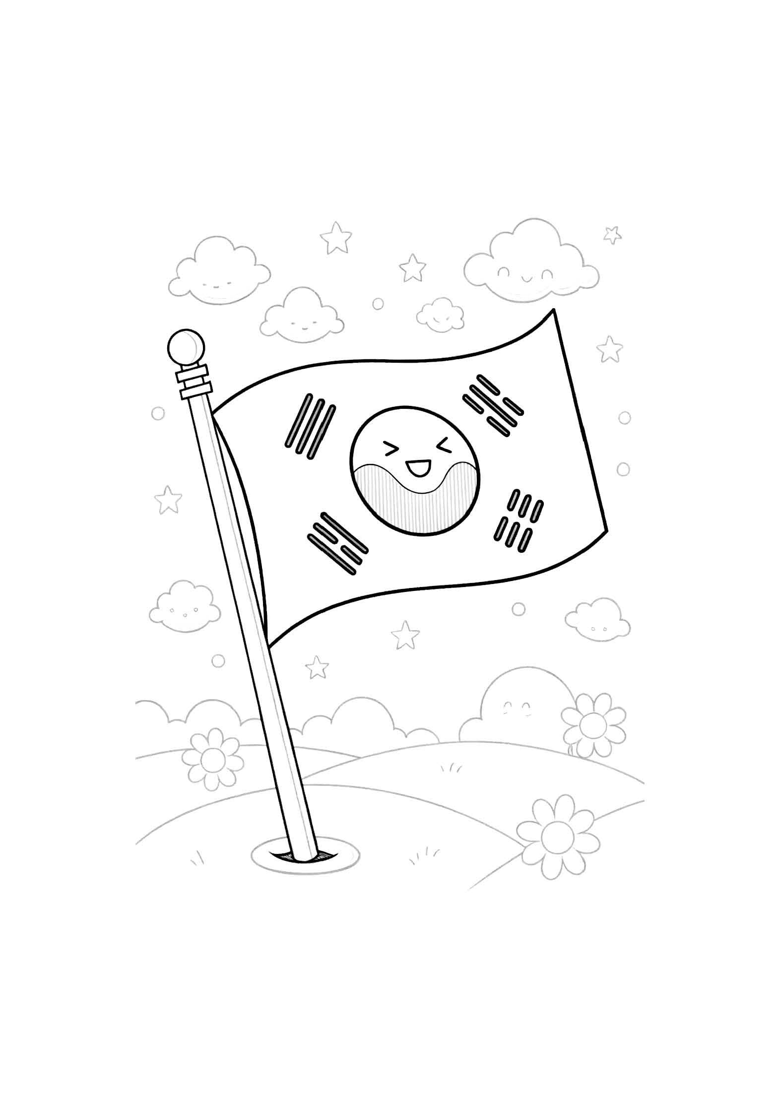 World Flags Coloring Book for Kids – 20 Printable A4 Pages – Educational Flag Illustrations – Digital PDF Download