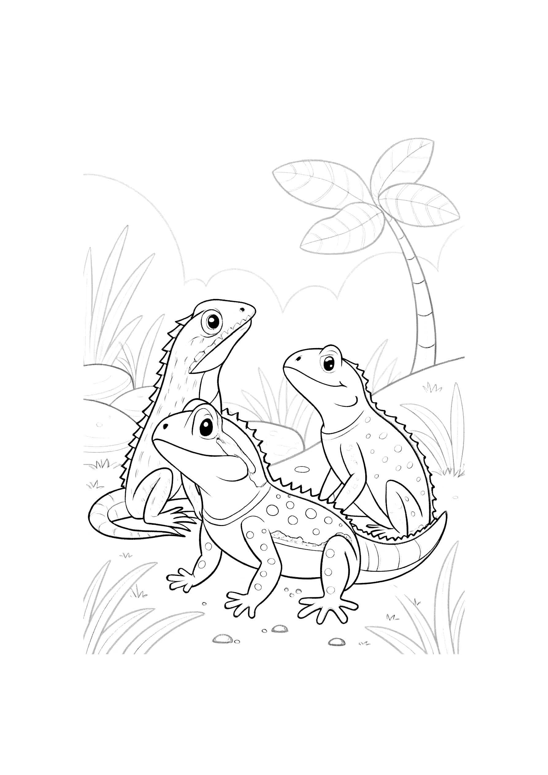 Reptiles Coloring Book for Kids – 30 Printable A4 Pages – Fun and Educational Reptile Illustrations – Digital PDF Download