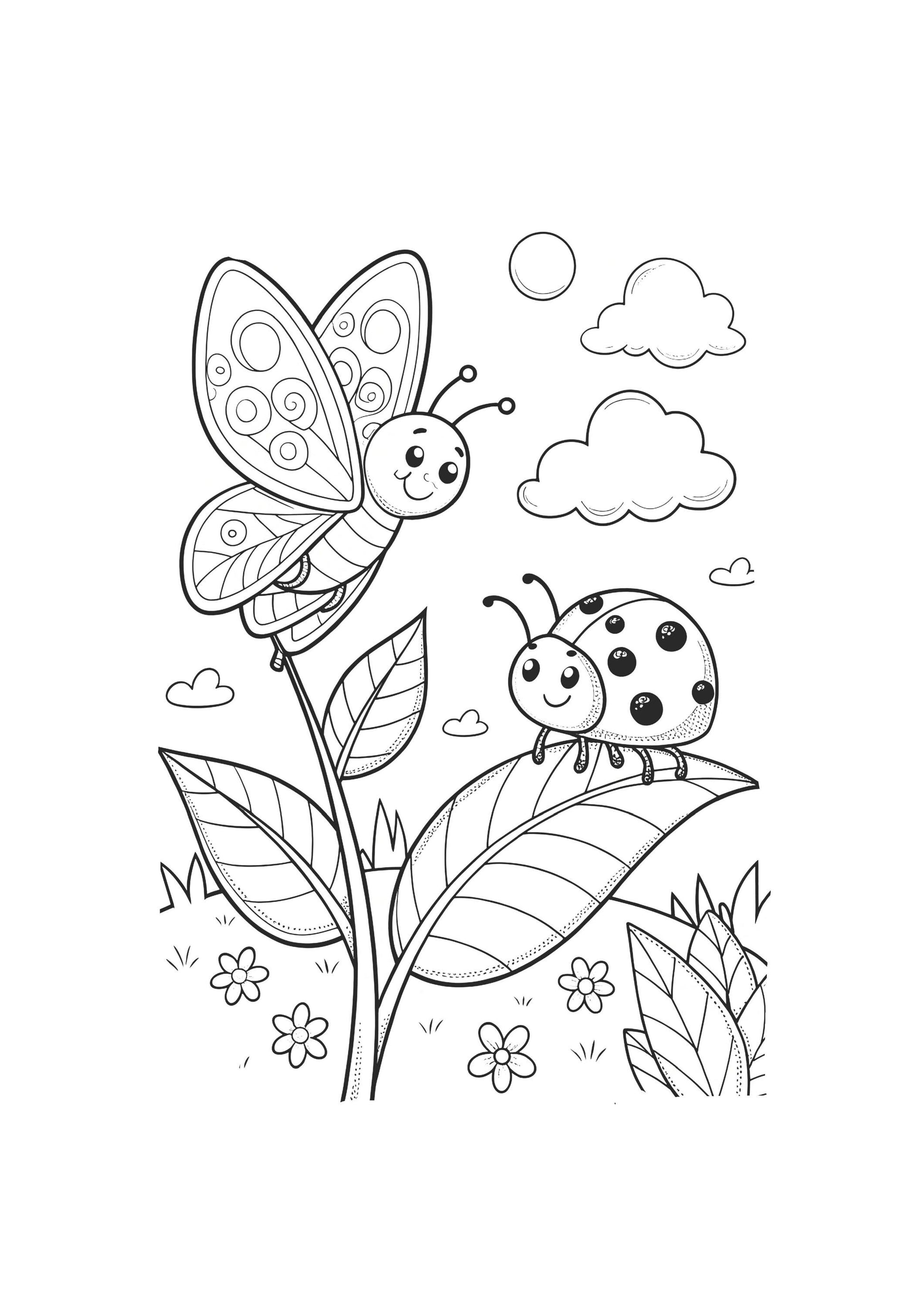 Butterfly Coloring Book for Kids – 20 Printable A4 Pages – Digital PDF Nature Coloring Activity – Insect Theme Educational Fun