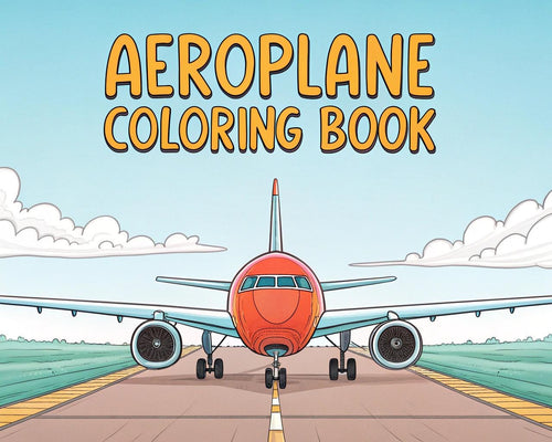 Aeroplane Coloring Book for Kids – 35 Printable A4 Airplane Pages – Fun Transportation Coloring Activity for Toddlers and Children