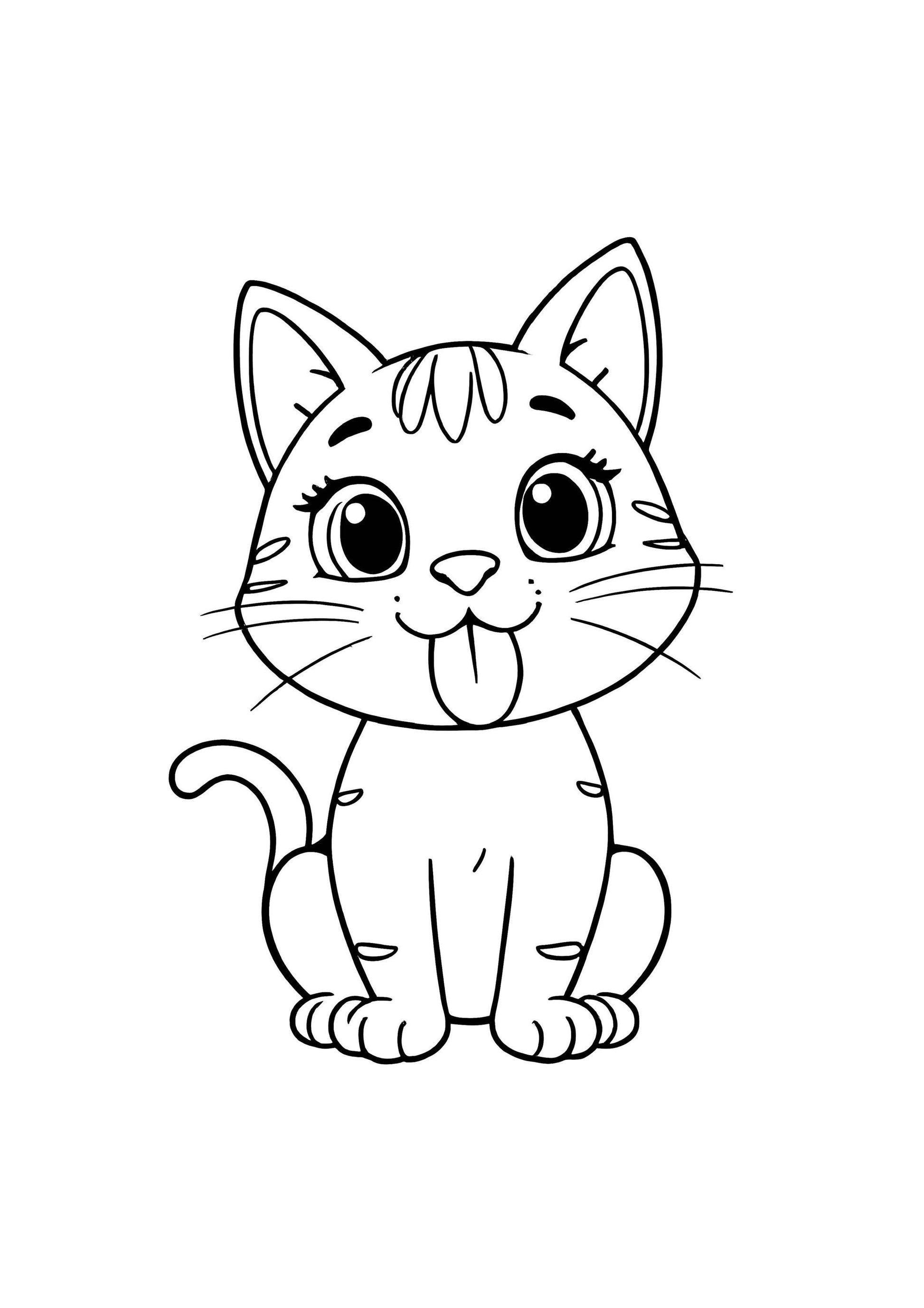 Cat Coloring Book for Kids – 50 Printable A4 Pages – Cute and Fun Cat Illustrations – Digital PDF Coloring Activity