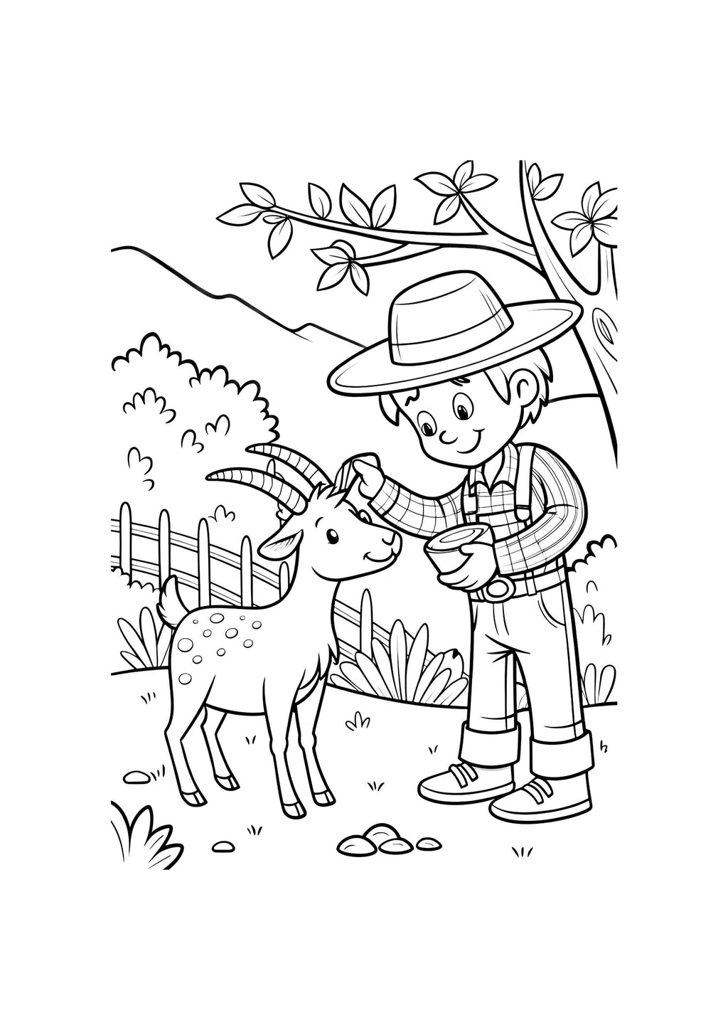 Farmer Coloring Book for Kids – 44 Printable A4 Pages – Fun Farming and Agriculture Illustrations – Digital PDF Download