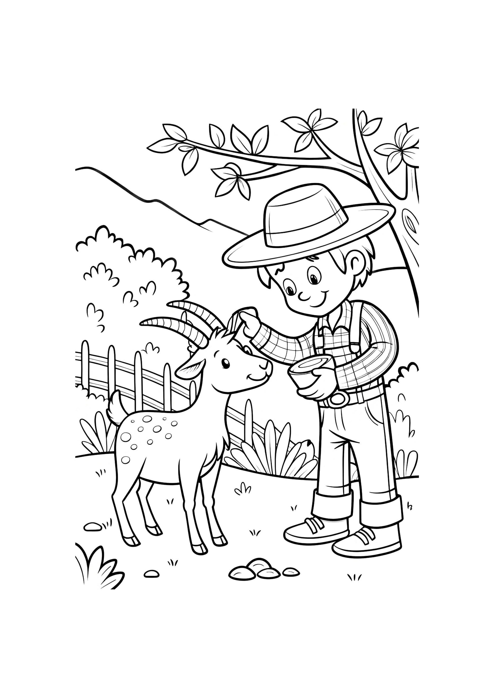 Farmer Coloring Book for Kids – 44 Printable A4 Pages – Fun Farming and Agriculture Illustrations – Digital PDF Download