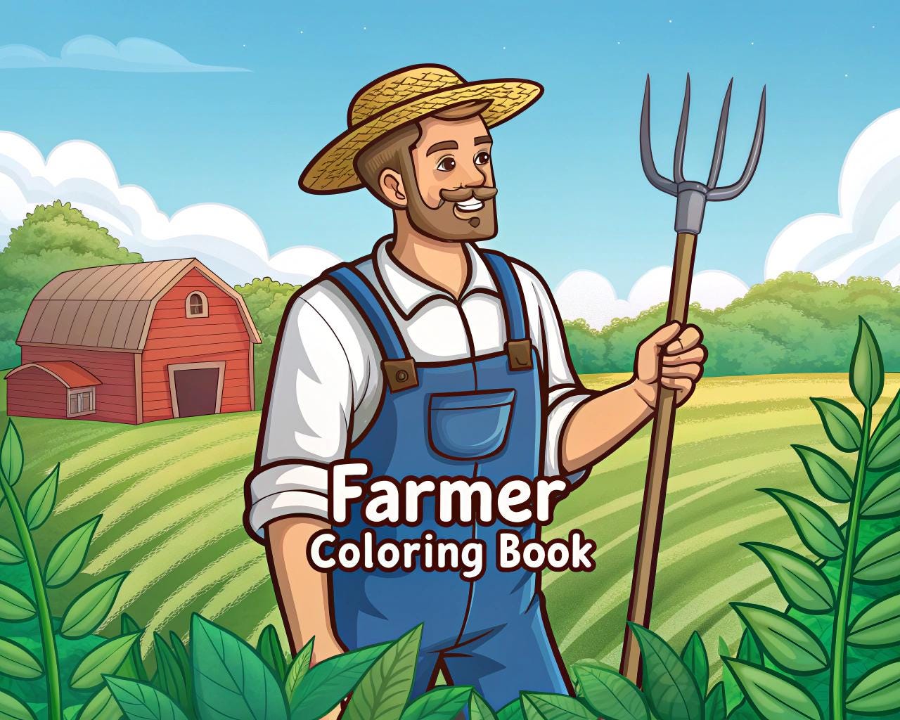 Farmer Coloring Book for Kids – 44 Printable A4 Pages – Fun Farming and Agriculture Illustrations – Digital PDF Download