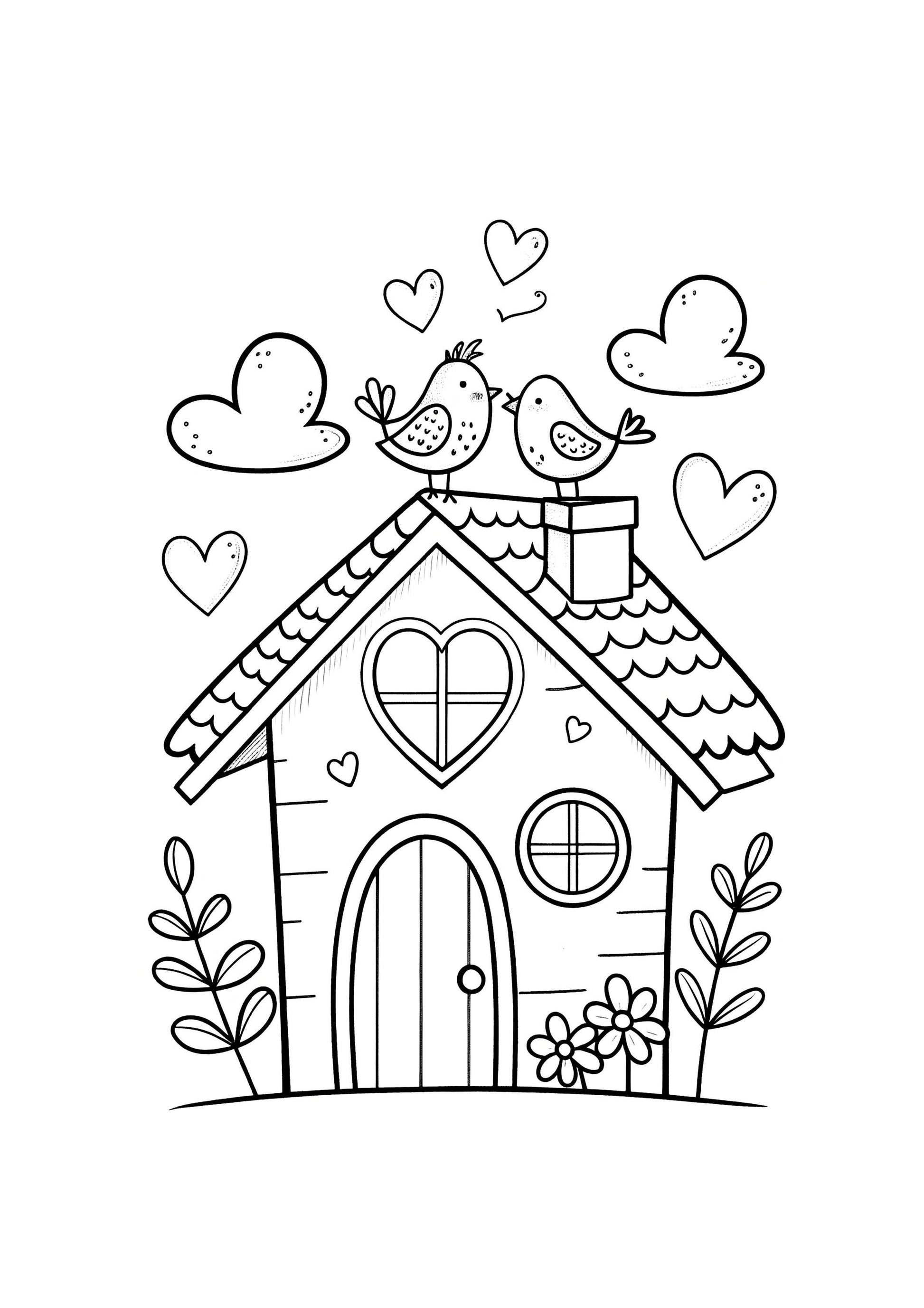 House Coloring Book for Kids – 30 Printable A4 Pages – Fun and Detailed House Illustrations – Digital PDF Download