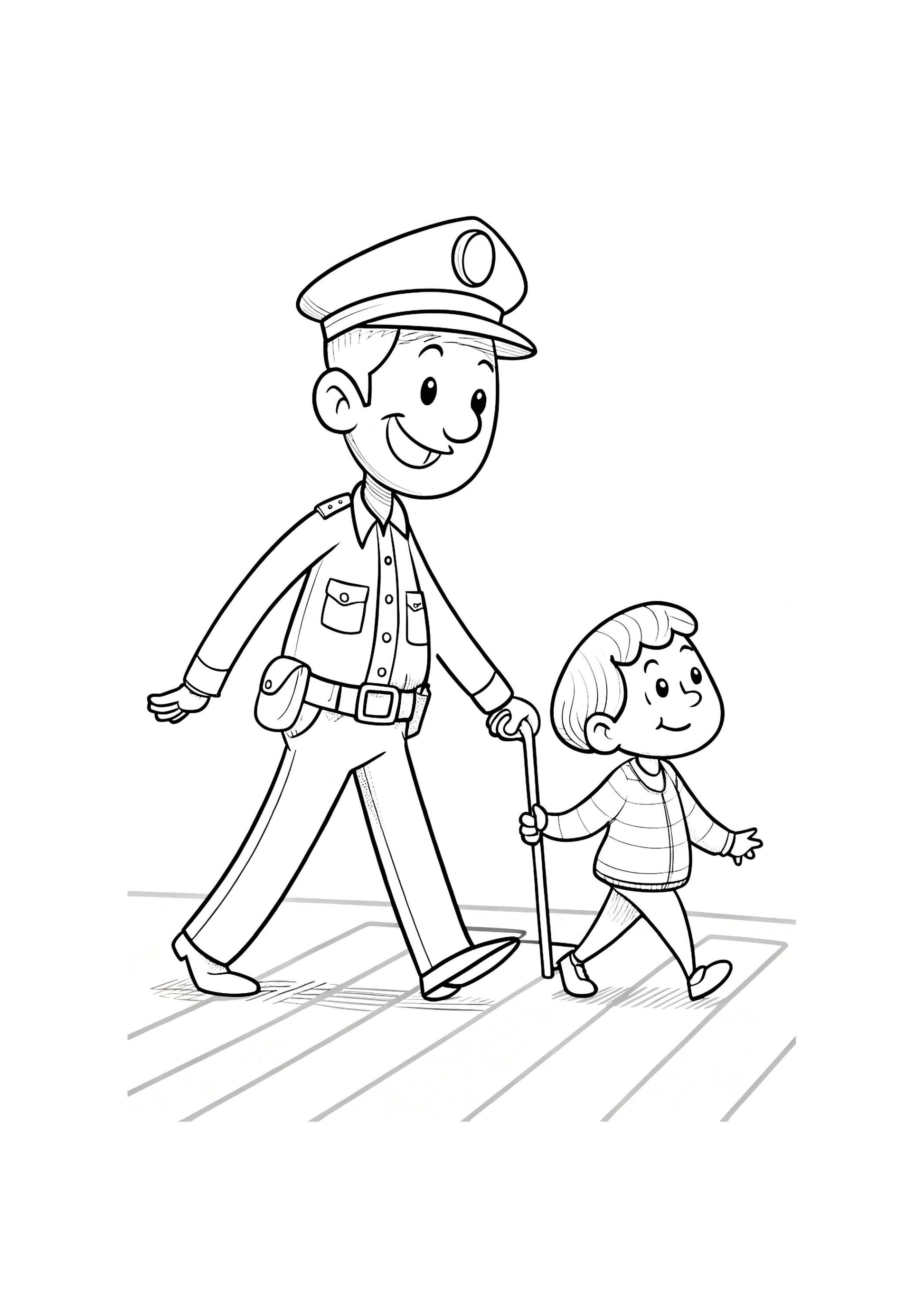 Policeman Coloring Book for Kids – 50 Printable A4 Pages – Fun and Educational Police Officer Illustrations – Digital PDF Download