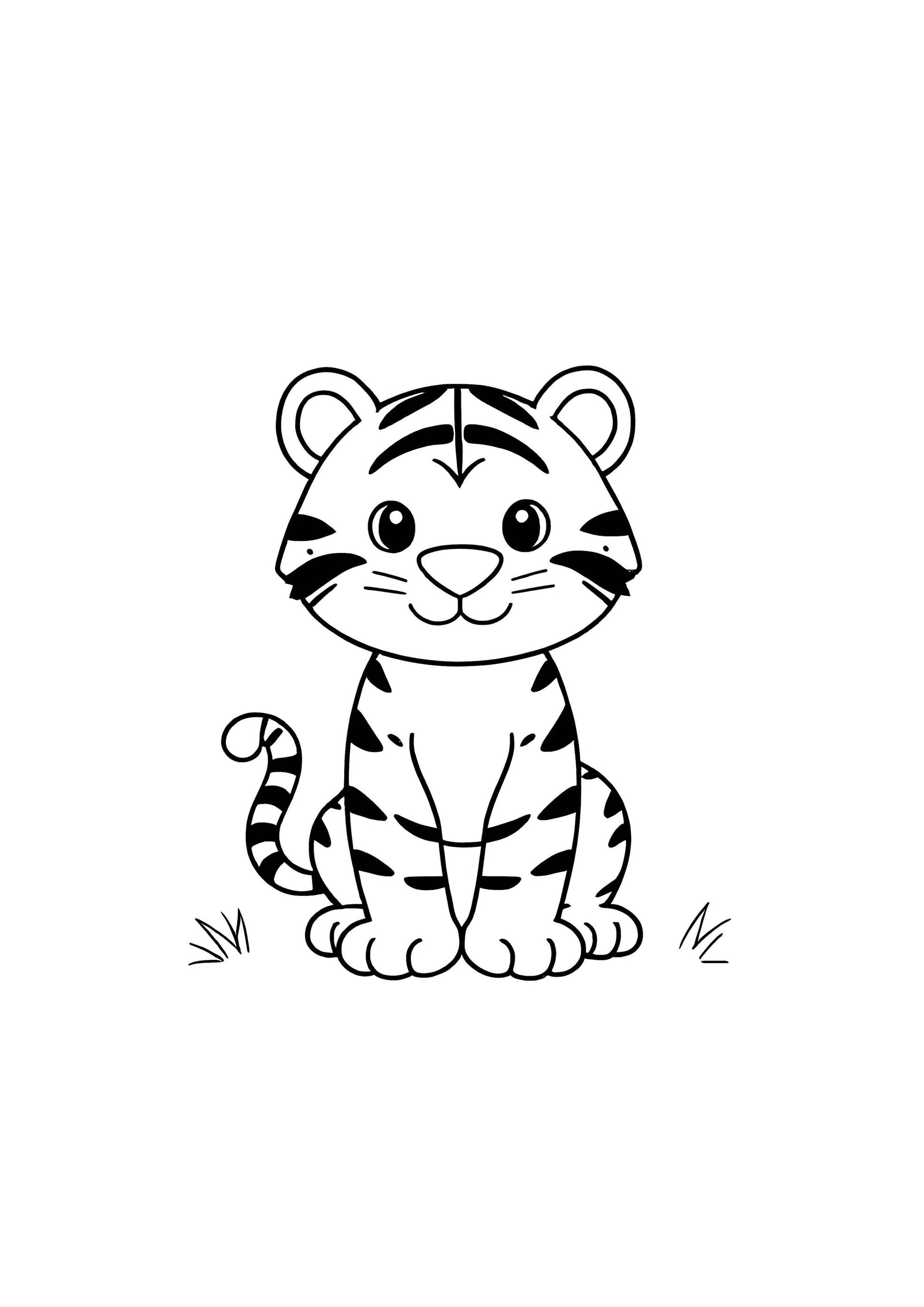 Tiger Coloring Book for Kids – 50 Printable A4 Pages – Majestic and Fun Tiger Illustrations – Digital PDF Download
