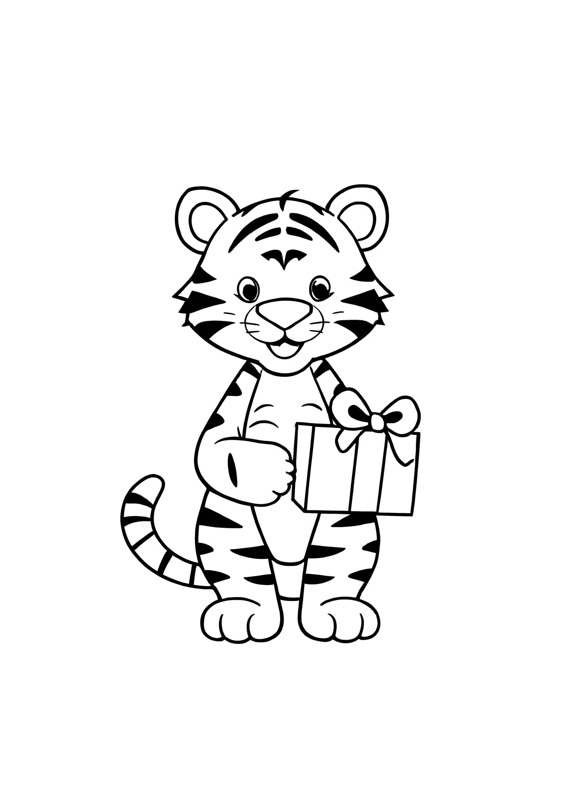 Tiger Coloring Book for Kids – 50 Printable A4 Pages – Majestic and Fun Tiger Illustrations – Digital PDF Download