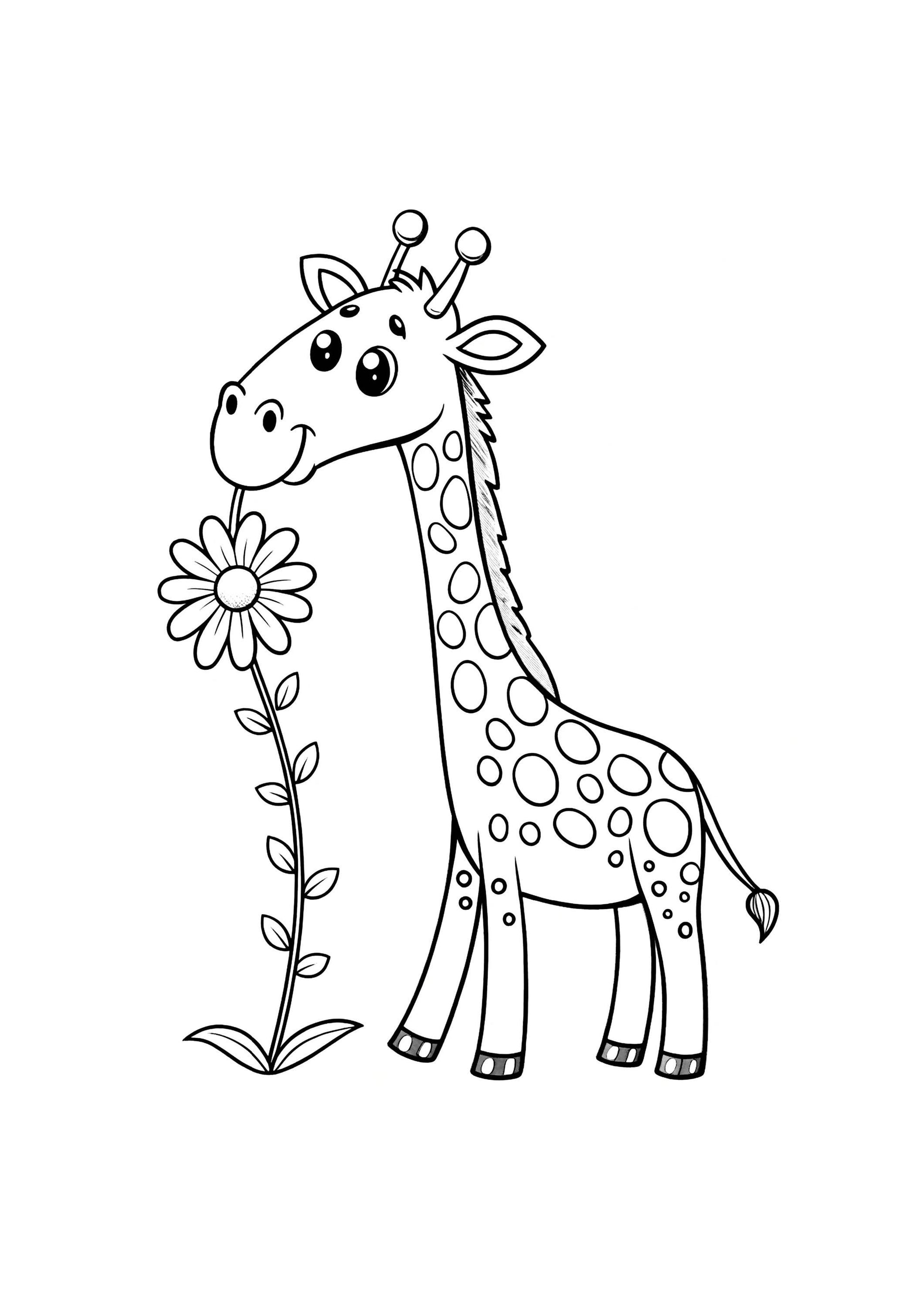 Giraffe Coloring Book for Kids – 35 Printable Pages of Cute, Funny & Wild Giraffes to Color