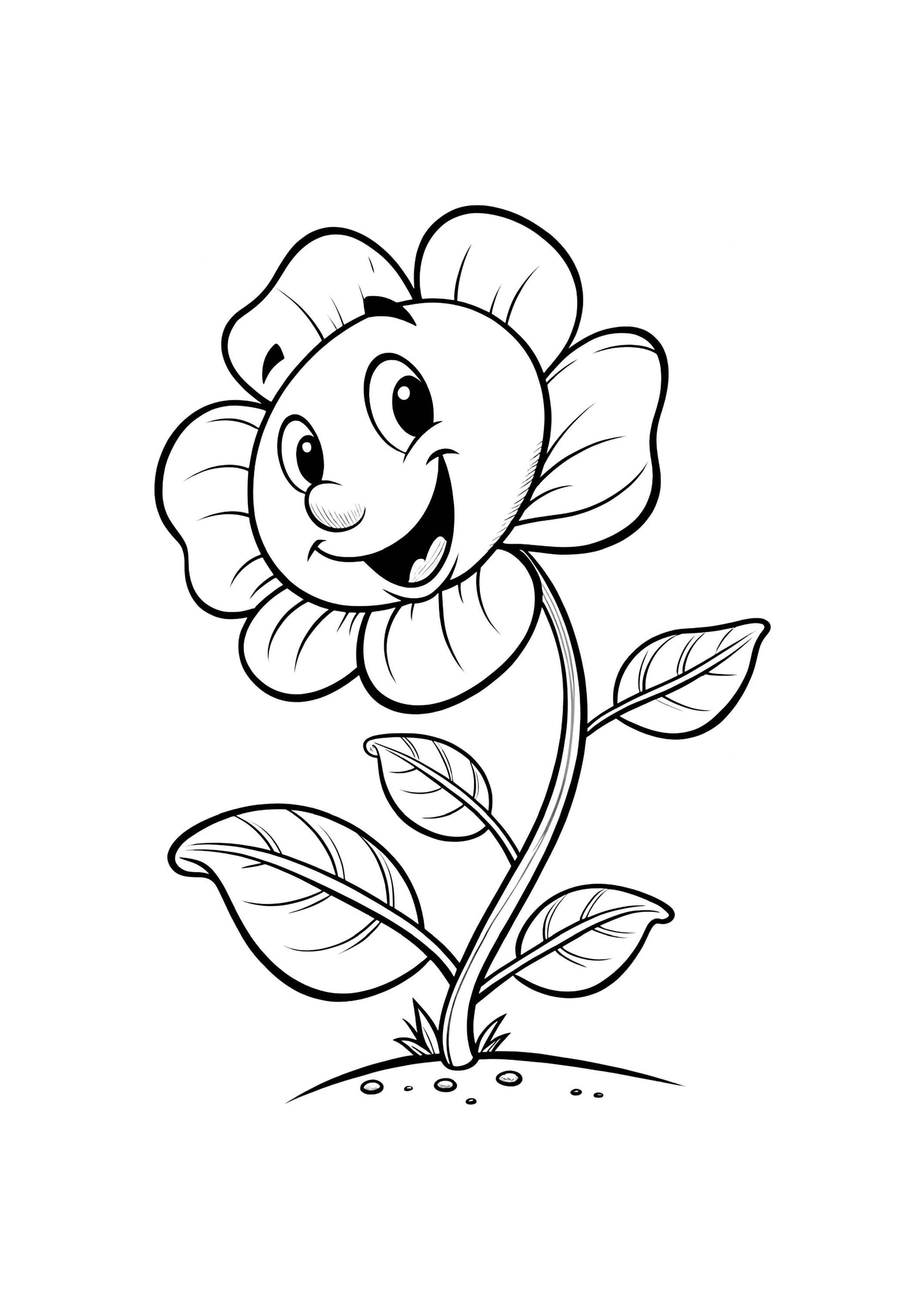 Flowers Coloring Book for Kids – 80 Printable A4 Pages – Beautiful Floral Illustrations – Digital PDF Download