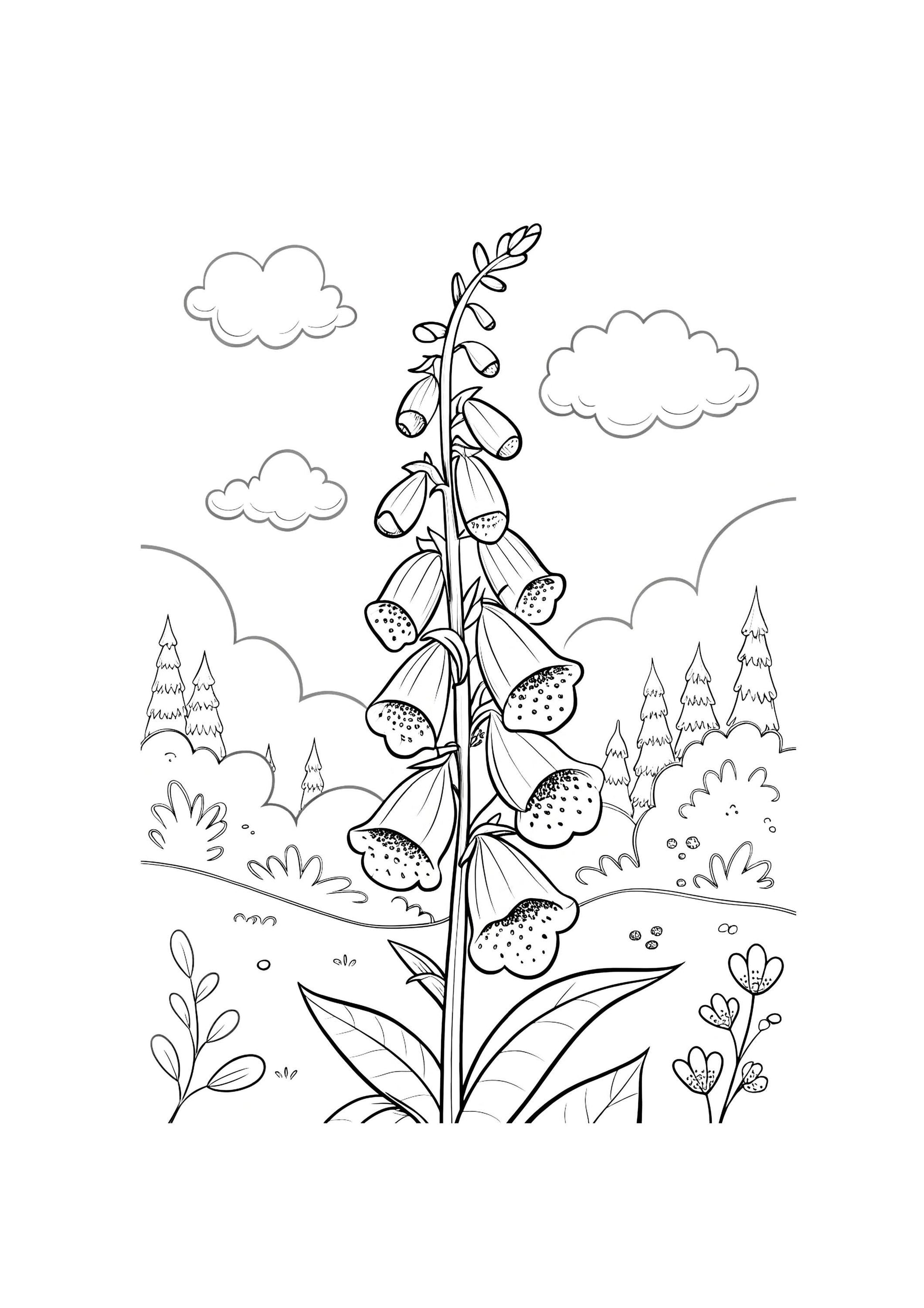 Flowers Coloring Book for Kids – 80 Printable A4 Pages – Beautiful Floral Illustrations – Digital PDF Download
