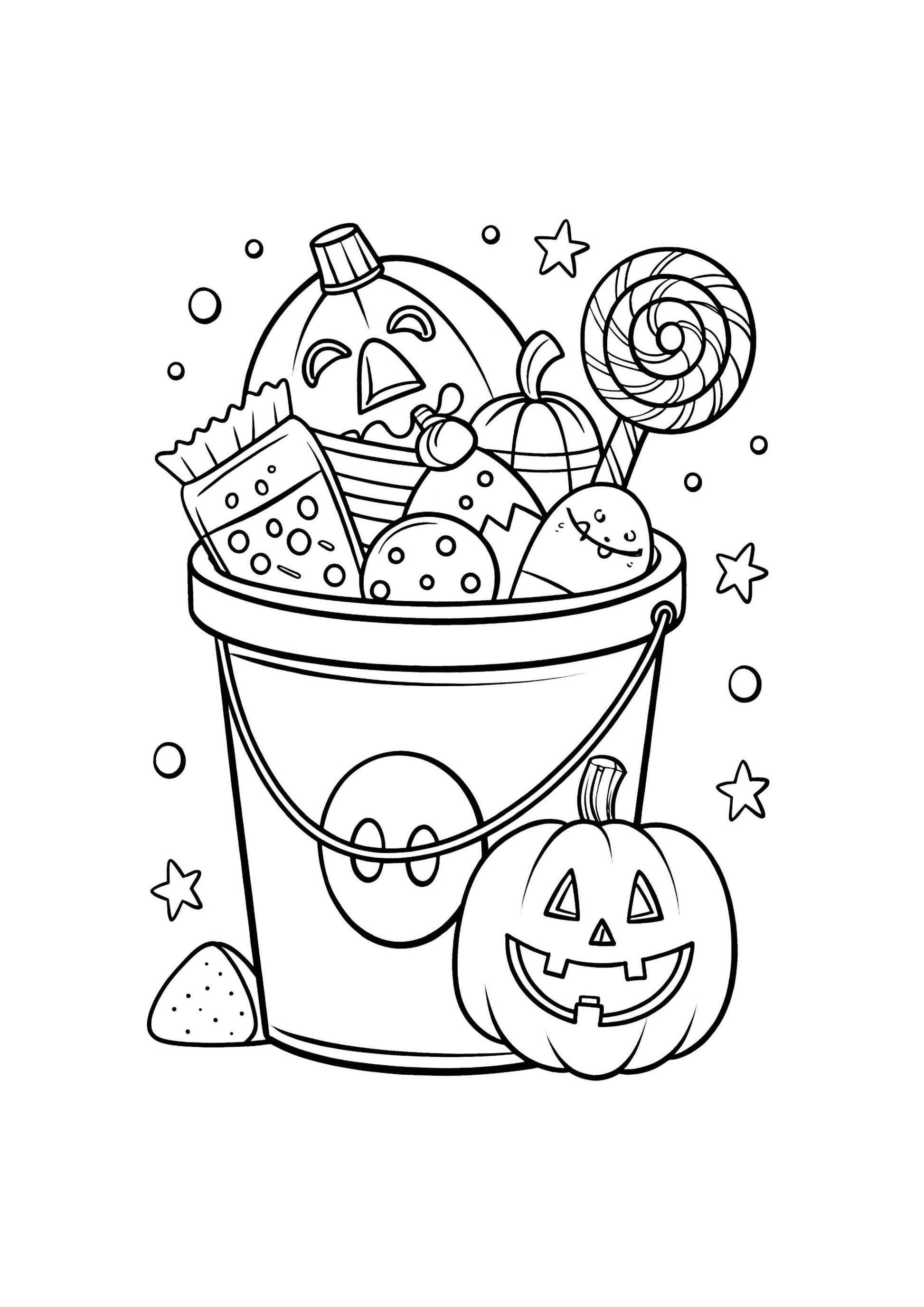 Halloween Coloring Book for Kids – 50 Printable A4 Pages – Spooky and Fun Halloween Illustrations – Digital PDF Download