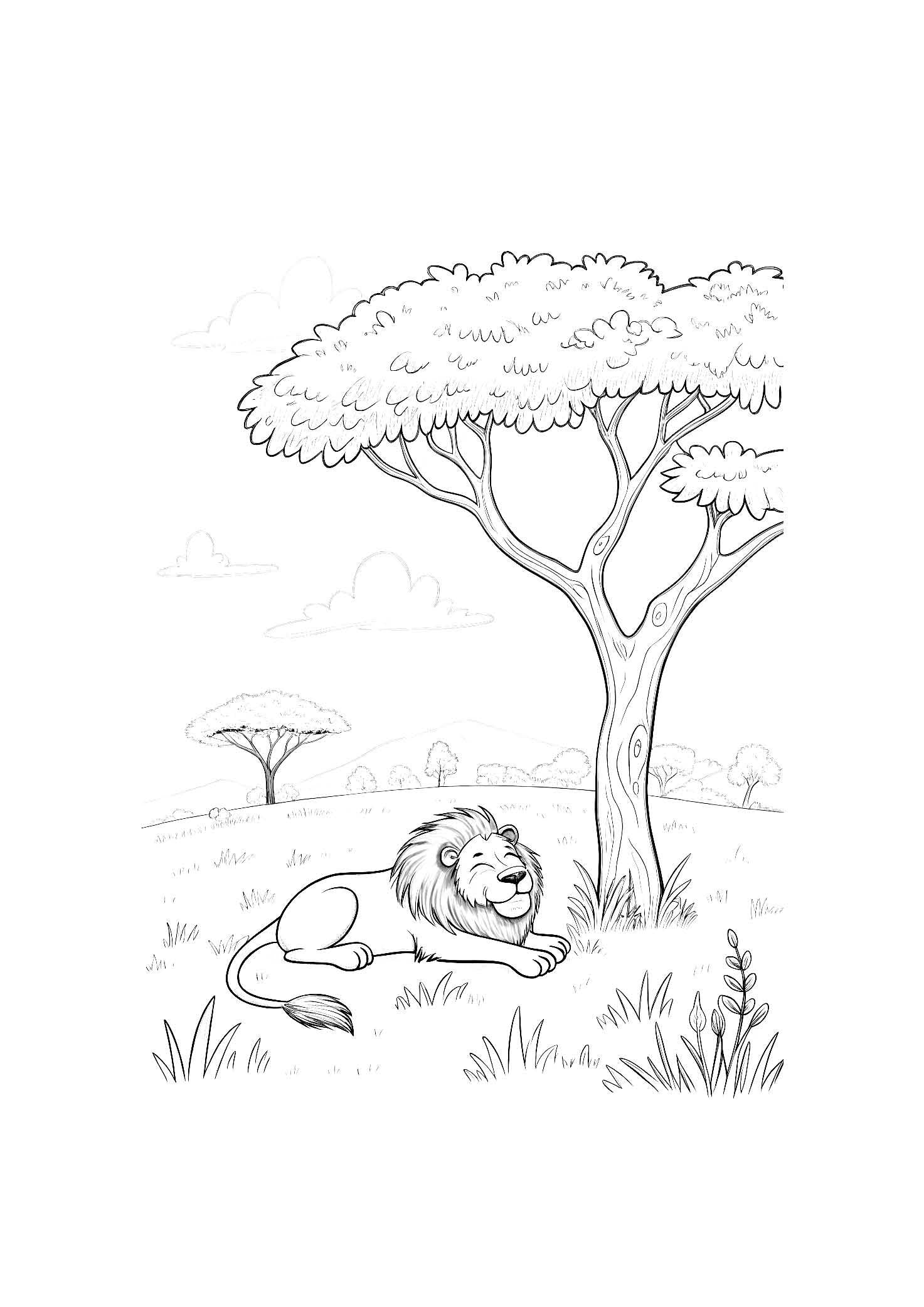 Safari Adventure Coloring Book for Kids – 20 Printable A4 Pages – Fun and Educational Safari Animal Illustrations – Digital PDF Download
