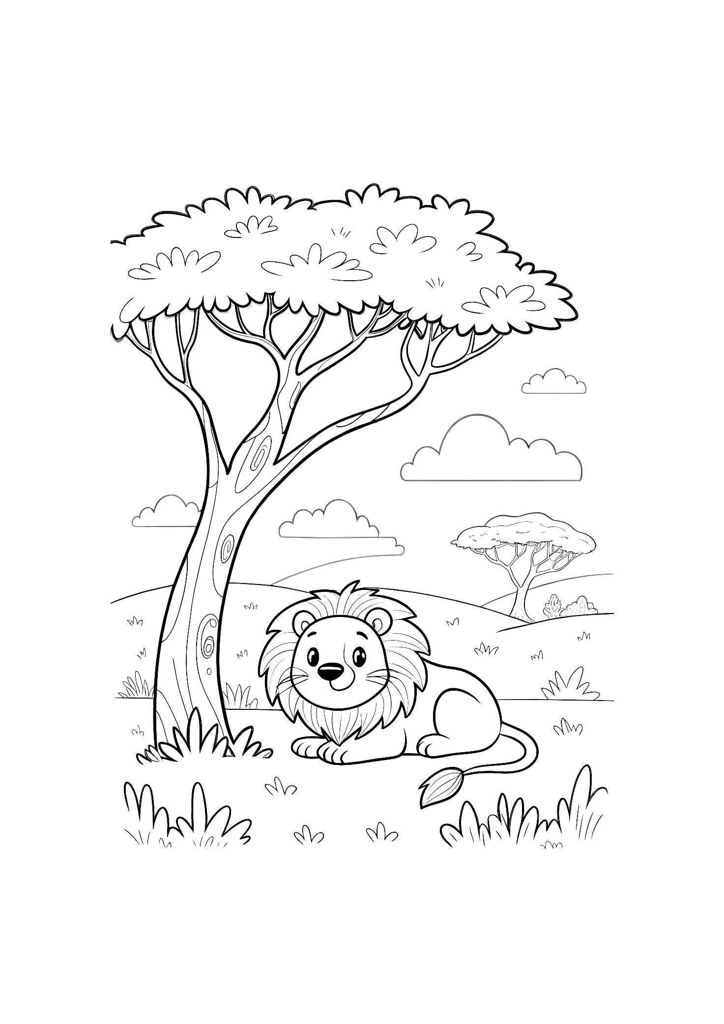 Safari Adventure Coloring Book for Kids – 20 Printable A4 Pages – Fun and Educational Safari Animal Illustrations – Digital PDF Download
