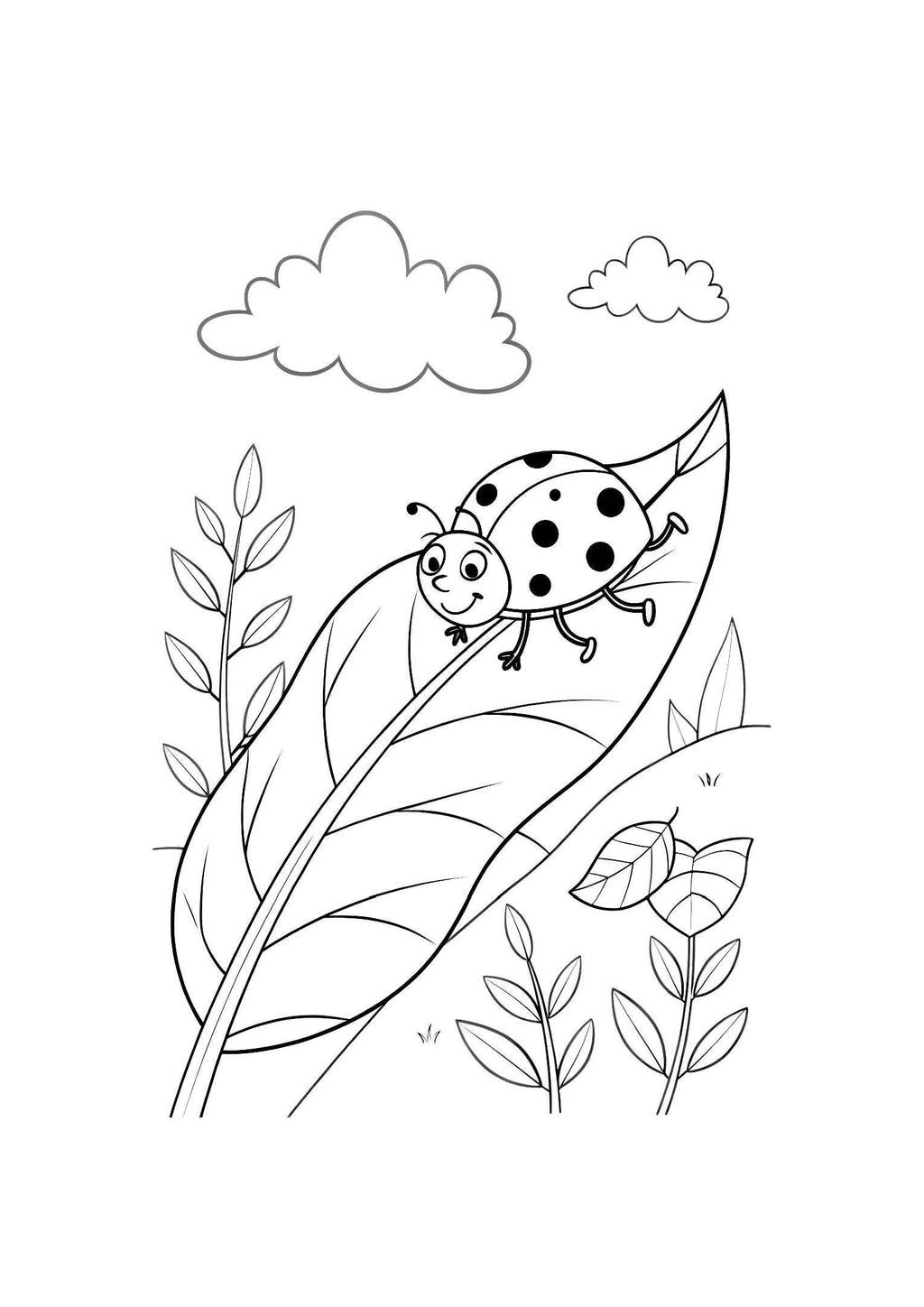 Bugs and Insects Coloring Book for Kids – 20 Printable A4 Pages – Fun and Educational Insect Illustrations – Digital PDF Download