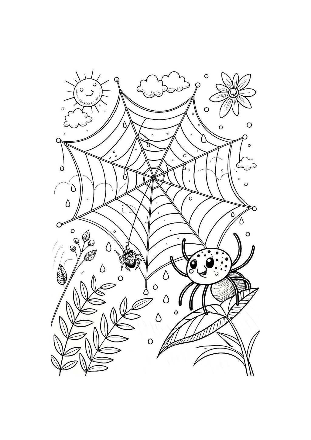 Bugs and Insects Coloring Book for Kids – 20 Printable A4 Pages – Fun and Educational Insect Illustrations – Digital PDF Download