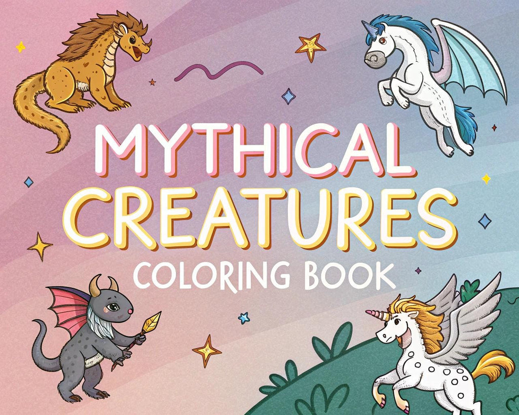 Mythical Creatures Coloring Book for Kids – 20 Printable A4 Pages – Magical and Enchanting Fantasy Illustrations – Digital PDF Download
