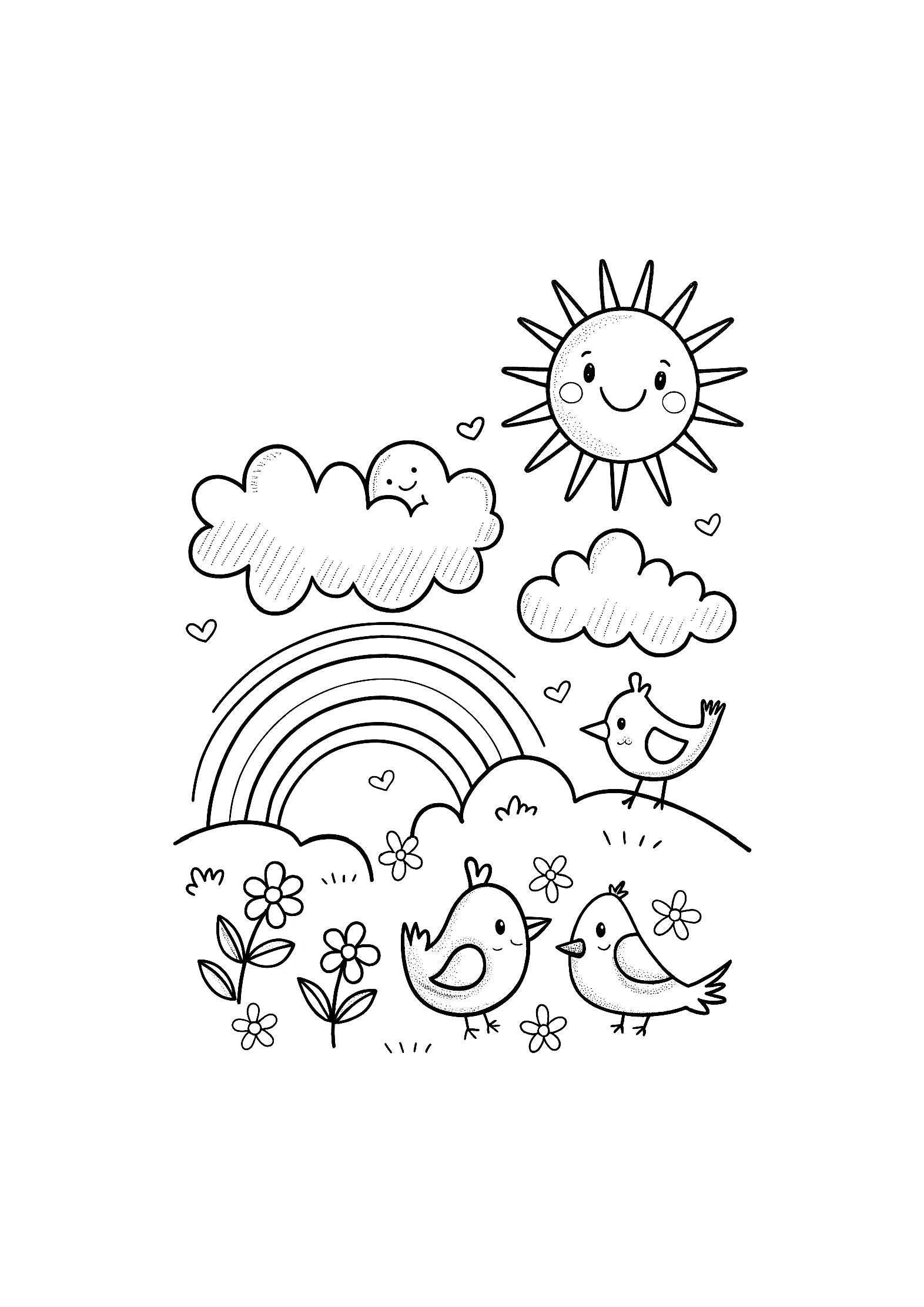 Weather & Sky Coloring Book for Kids – 20 Printable A4 Pages – Educational and Fun Weather and Sky Illustrations – Digital PDF Download