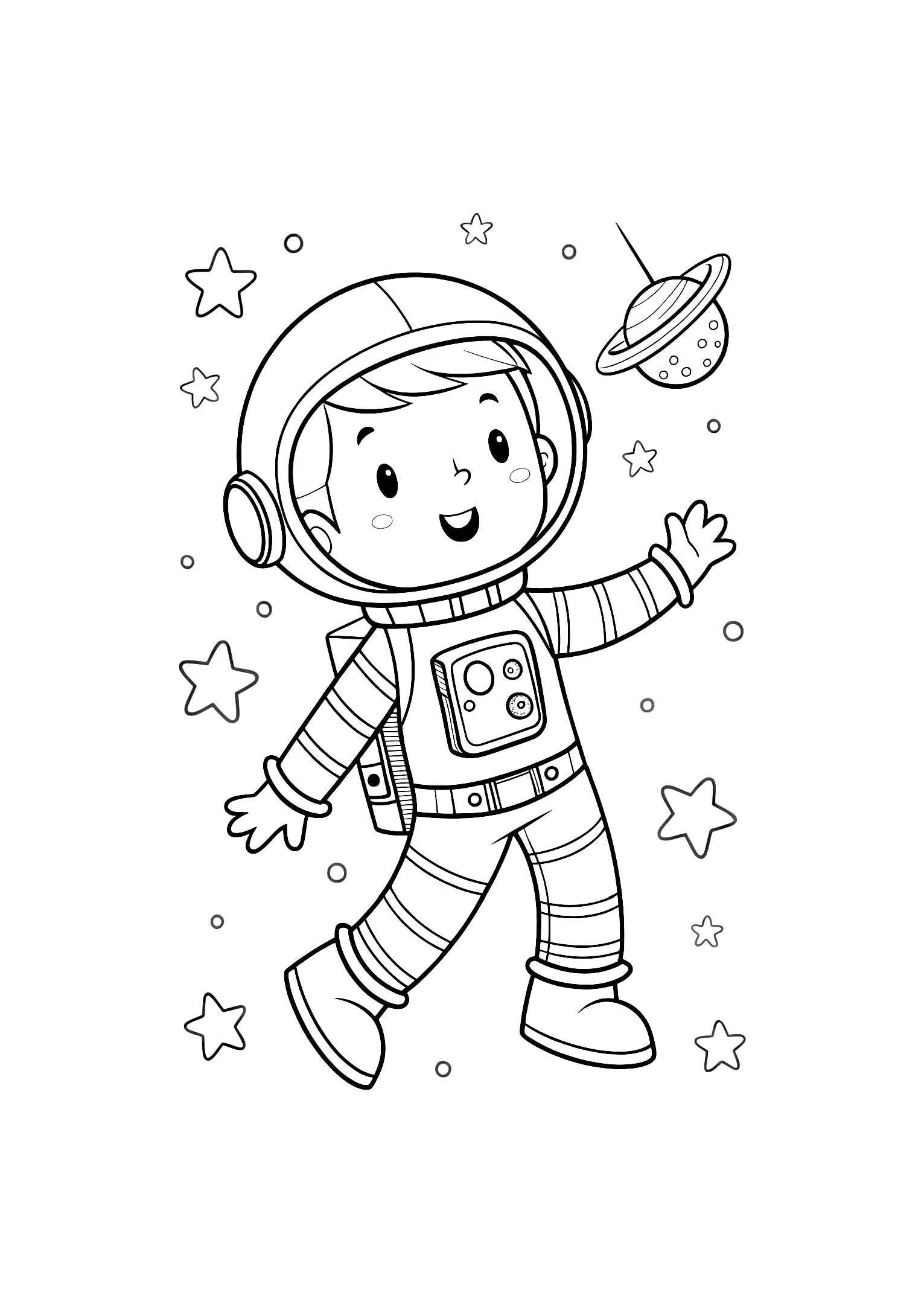 Astronauts Coloring Book for Kids – 20 Printable A4 Pages – Space Exploration and Astronaut Illustrations – Digital PDF Download