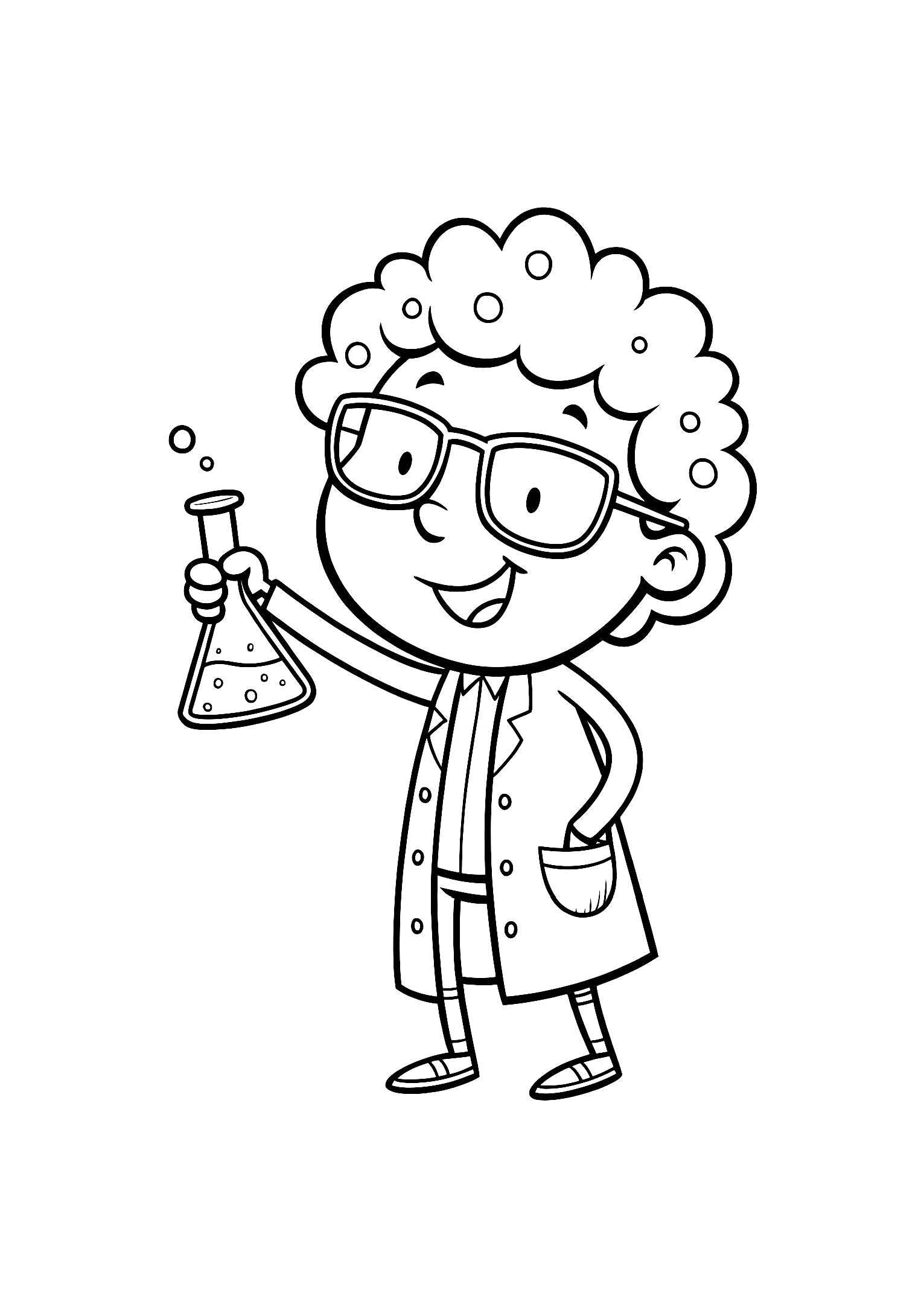 Scientists Coloring Book for Kids – 20 Printable A4 Pages – Fun and Educational Scientist and Lab Illustrations – Digital PDF Download
