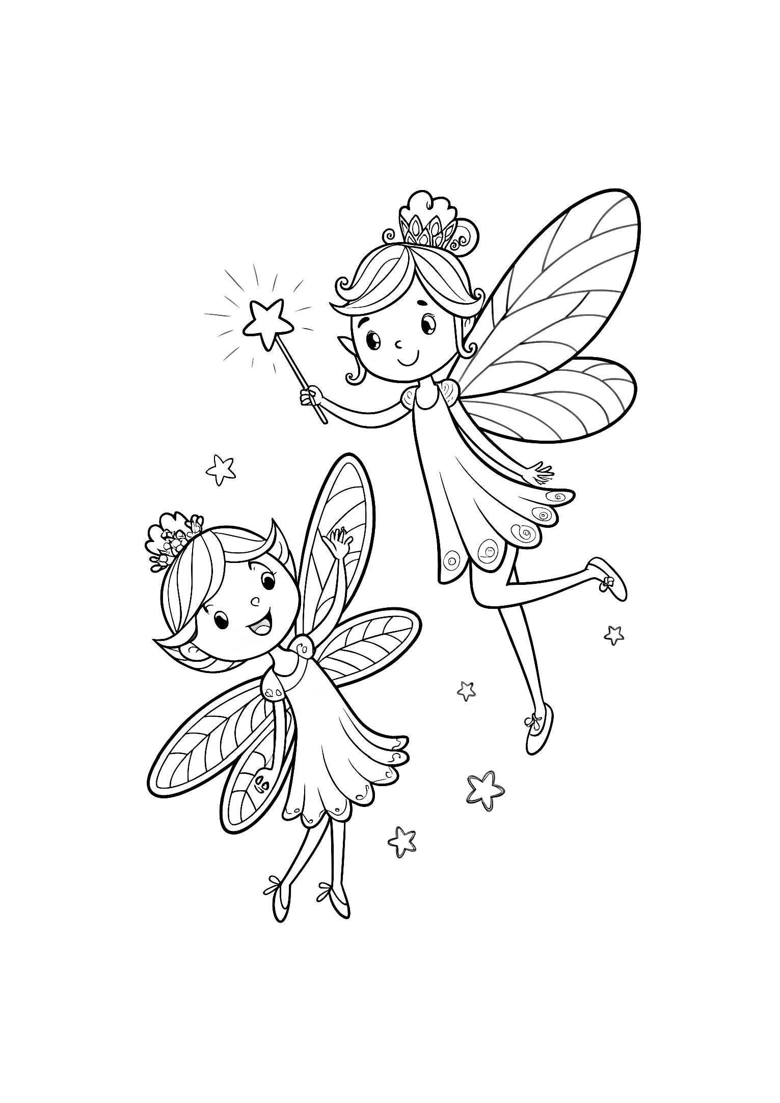 Fairies Coloring Book for Kids – 20 Printable A4 Pages – Magical and Whimsical Fairy Illustrations – Digital PDF Download