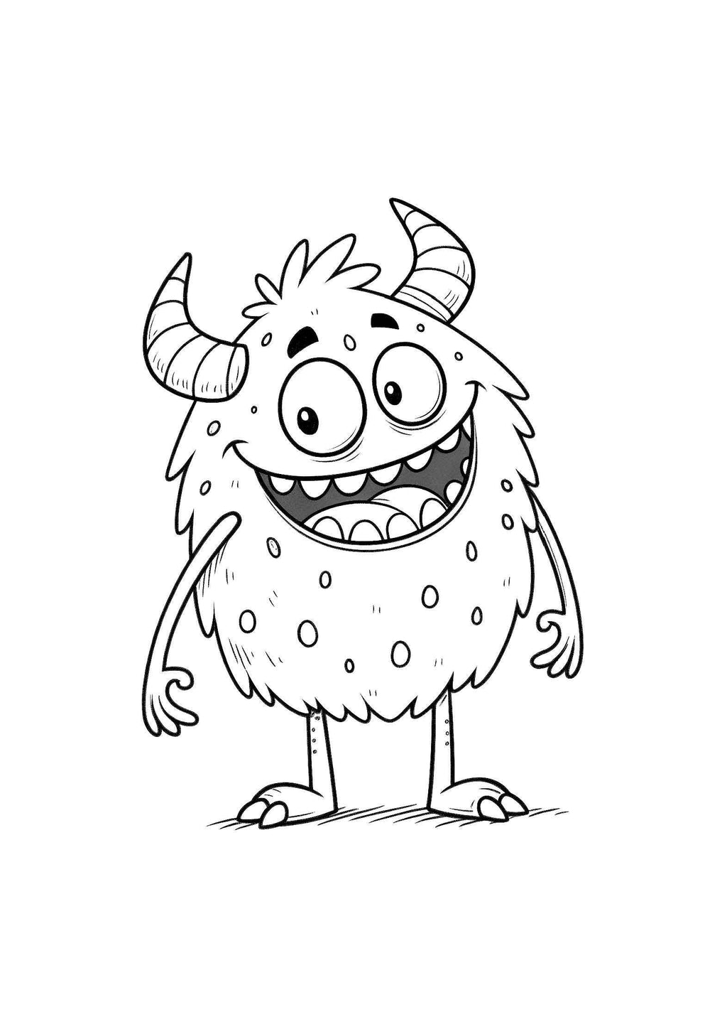 Friendly Monsters Coloring Book for Kids – 20 Printable A4 Pages – Cute and Playful Monster Illustrations – Digital PDF Download