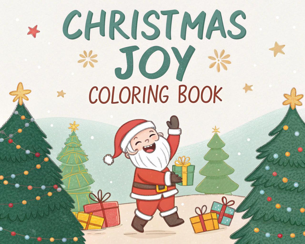 Christmas Joy Coloring Book for Kids – 20 Printable A4 Pages – Festive Holiday Illustrations – Digital PDF Download