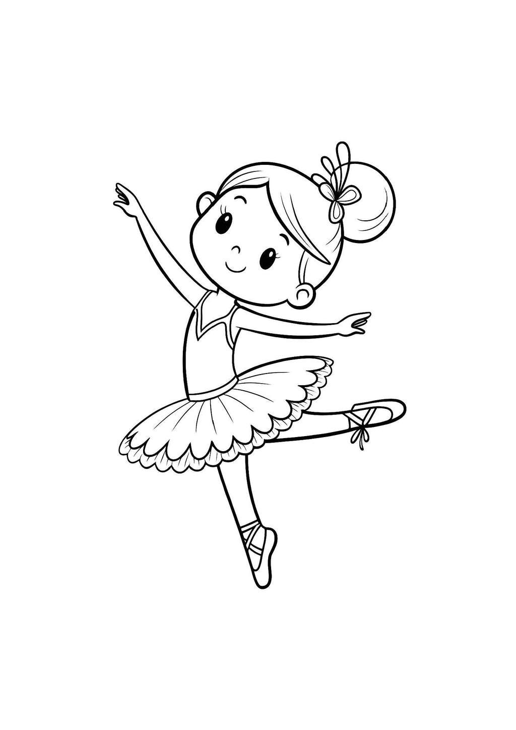 Dance & Ballet Coloring Book for Kids – 20 Printable A4 Pages | Digital PDF Download