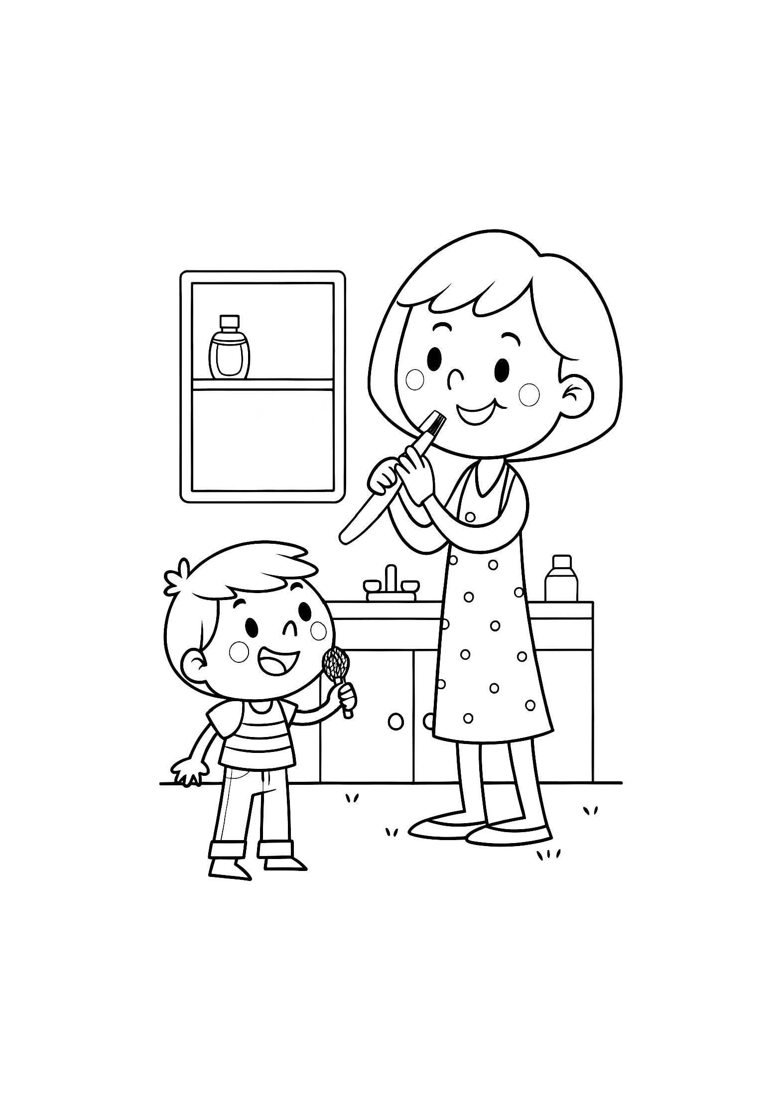 Bathroom Routine Coloring Book for Kids – 20 Printable A4 Pages – Fun and Educational Hygiene Illustrations – Digital PDF Download